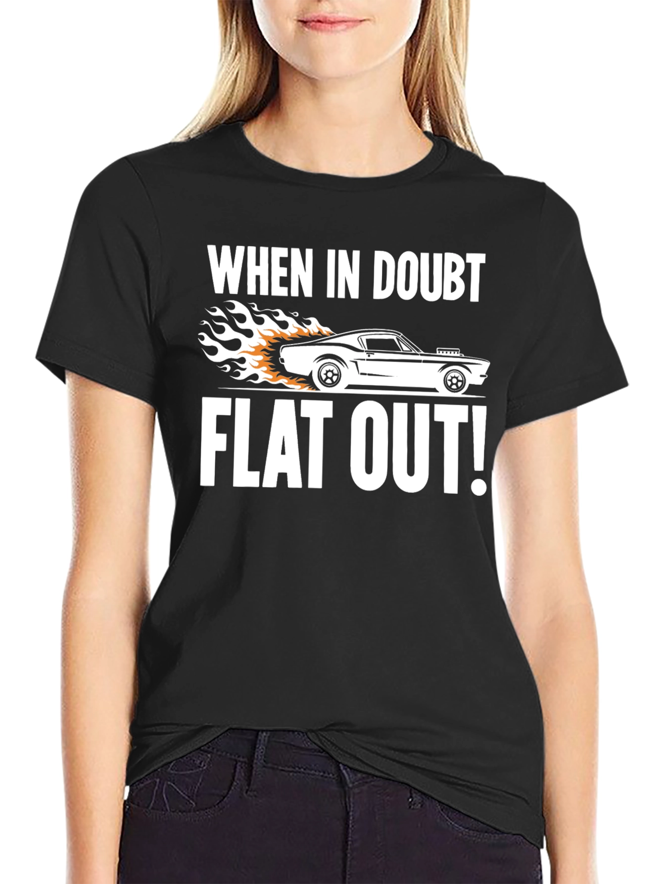When in Doubt Flat Out! Graphic Tee