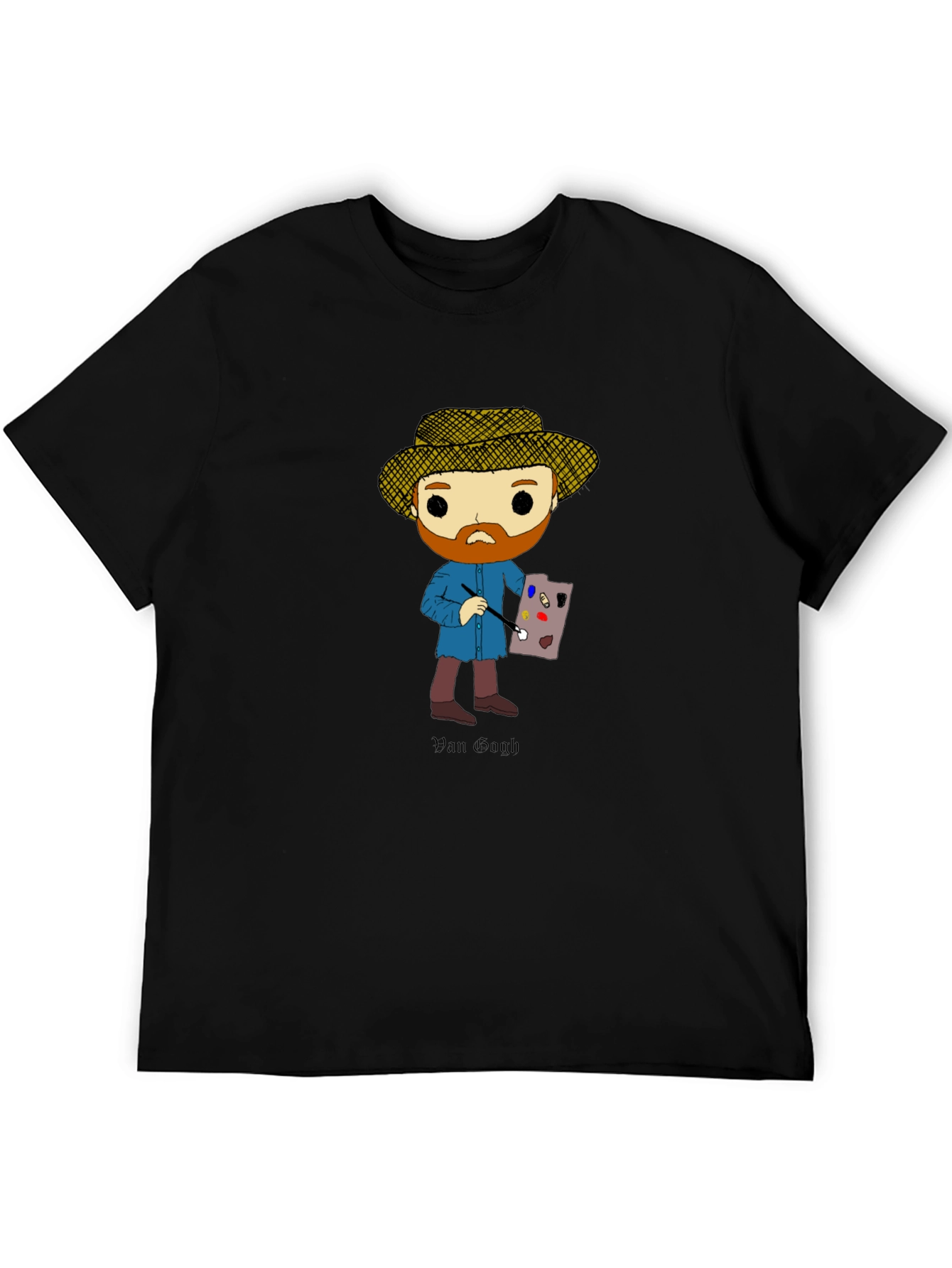 Van Gogh Cartoon T-Shirt - Artistic Novelty Tee