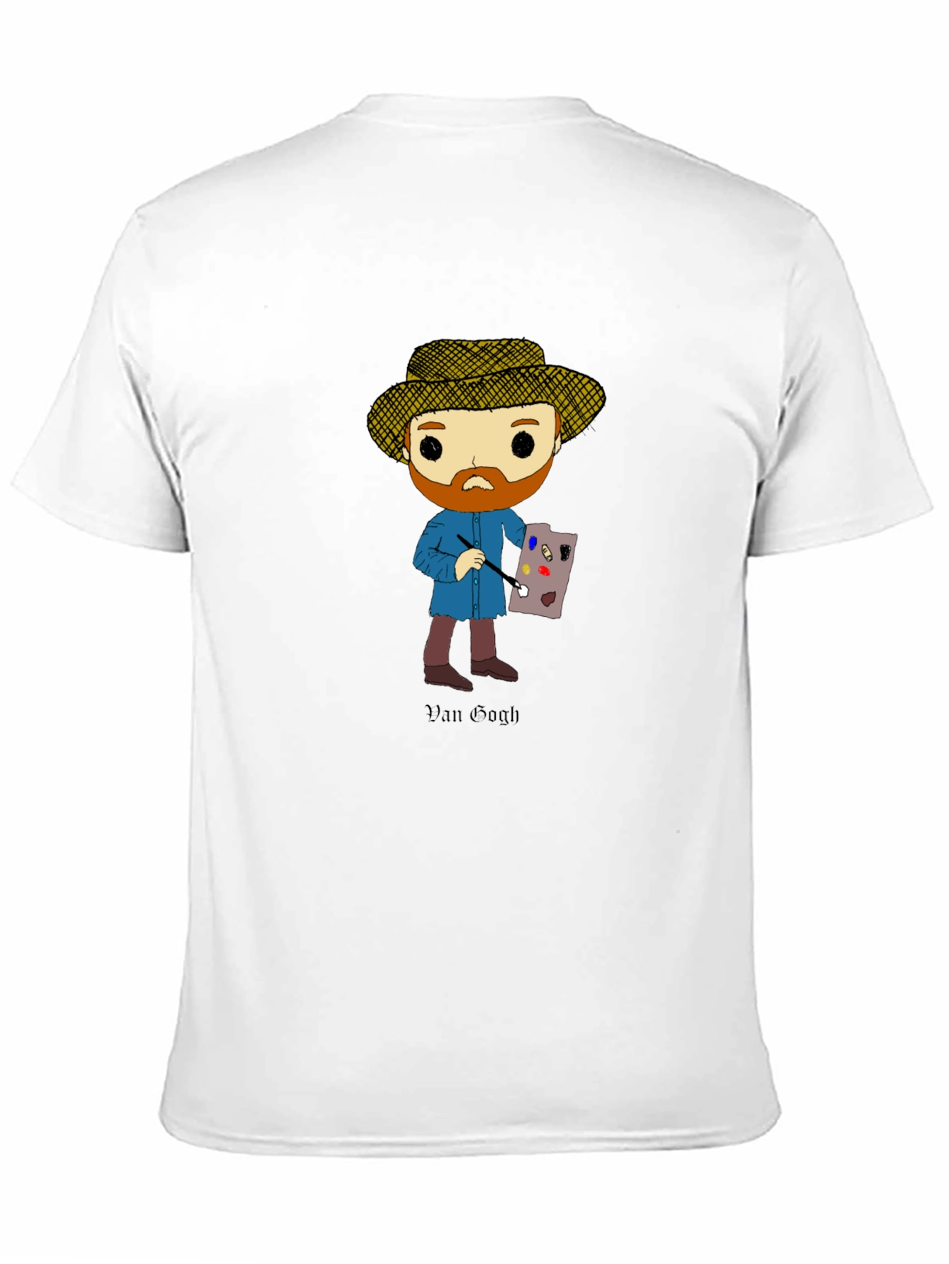 Van Gogh Cartoon T-Shirt - Artistic Novelty Tee