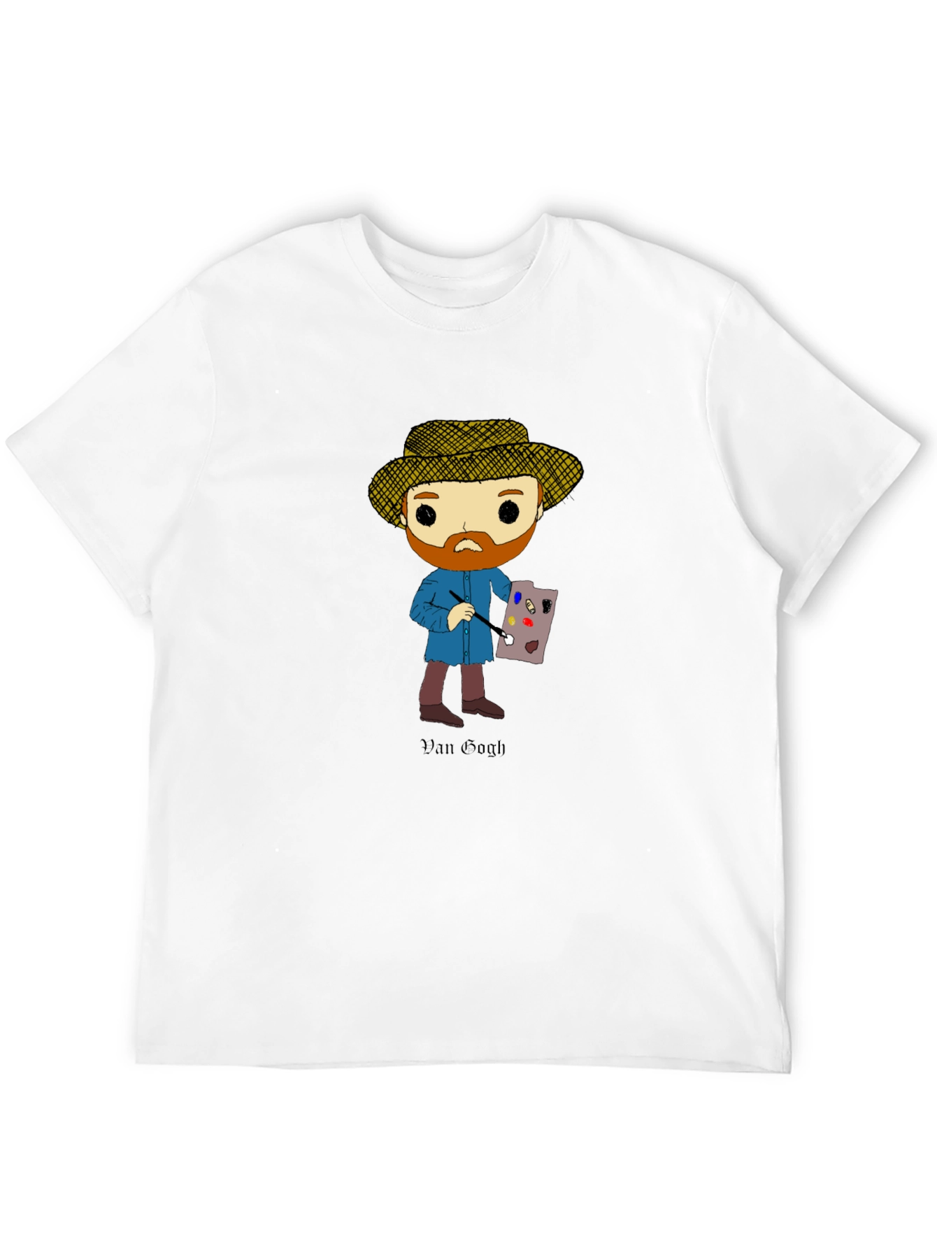 Van Gogh Cartoon T-Shirt - Artistic Novelty Tee