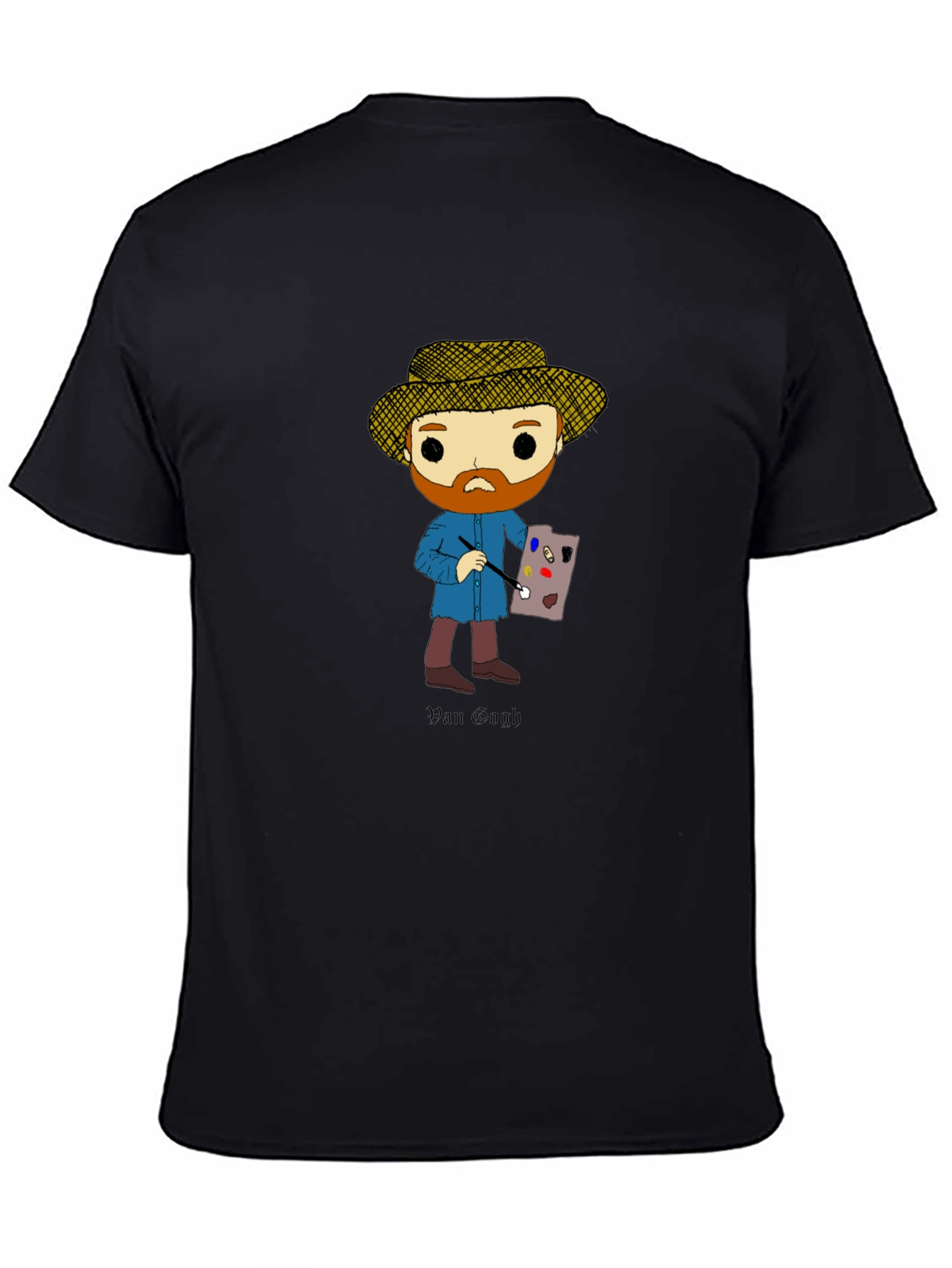 Van Gogh Cartoon T-Shirt - Artistic Novelty Tee