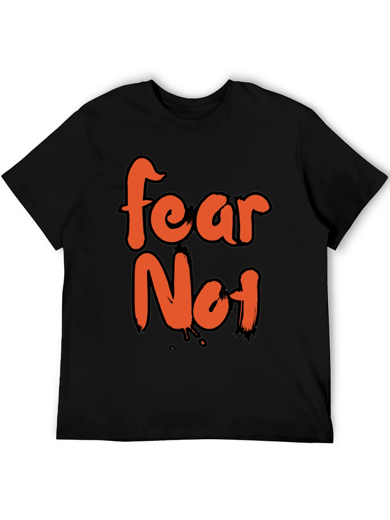 Fear Not Graphic Tee - Mens Casual Black T-Shirt