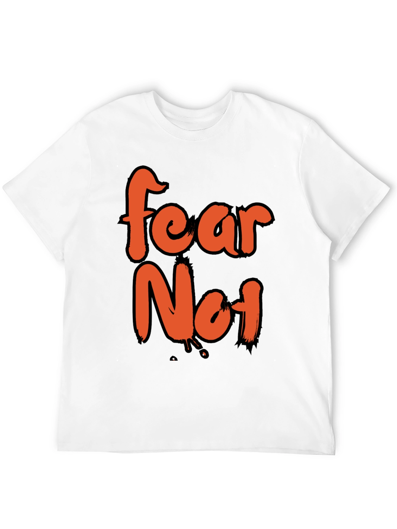 Fear Not Graphic Tee - Mens Casual Black T-Shirt