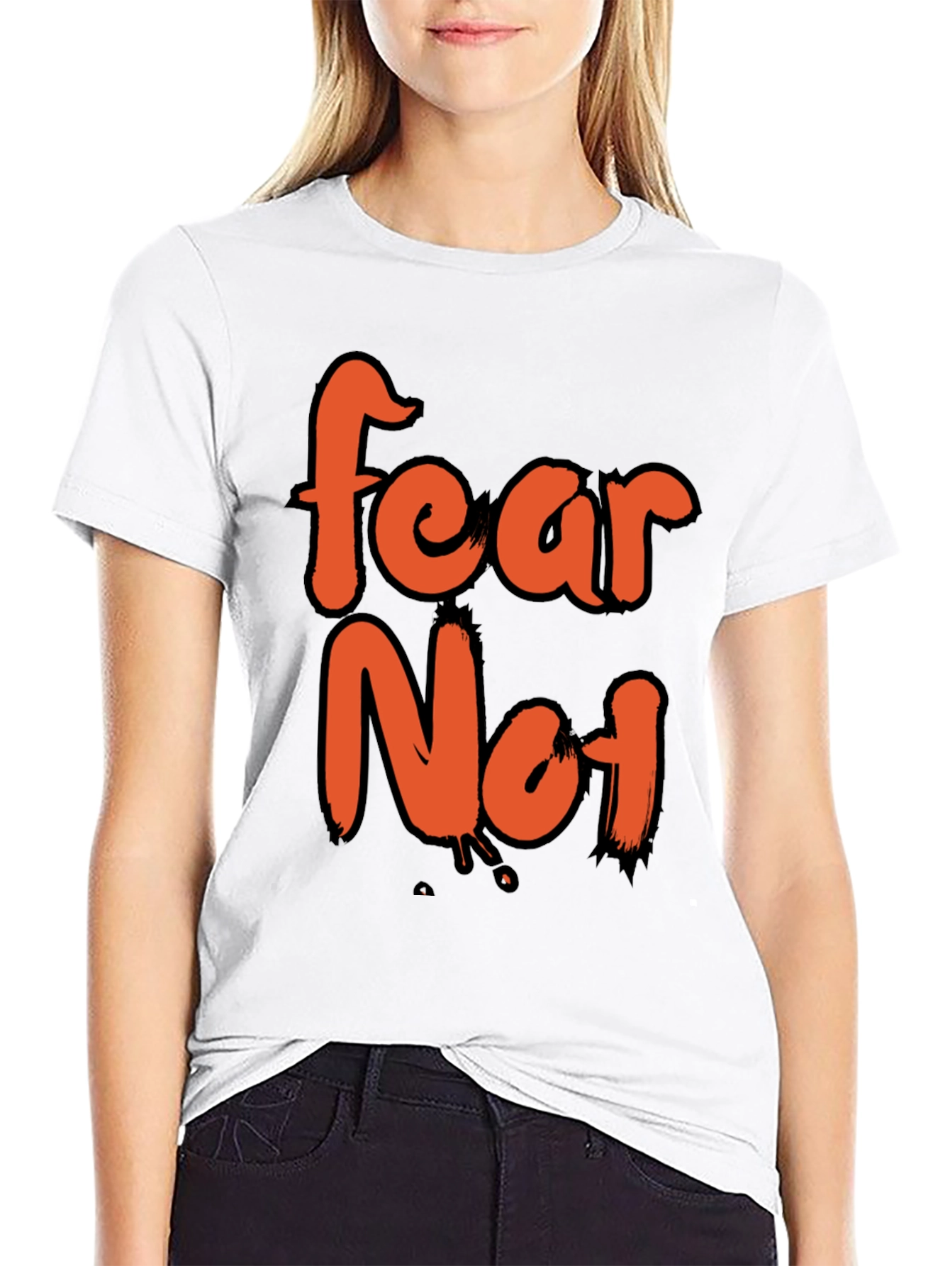 Fear Not Graphic Tee - Mens Casual Black T-Shirt