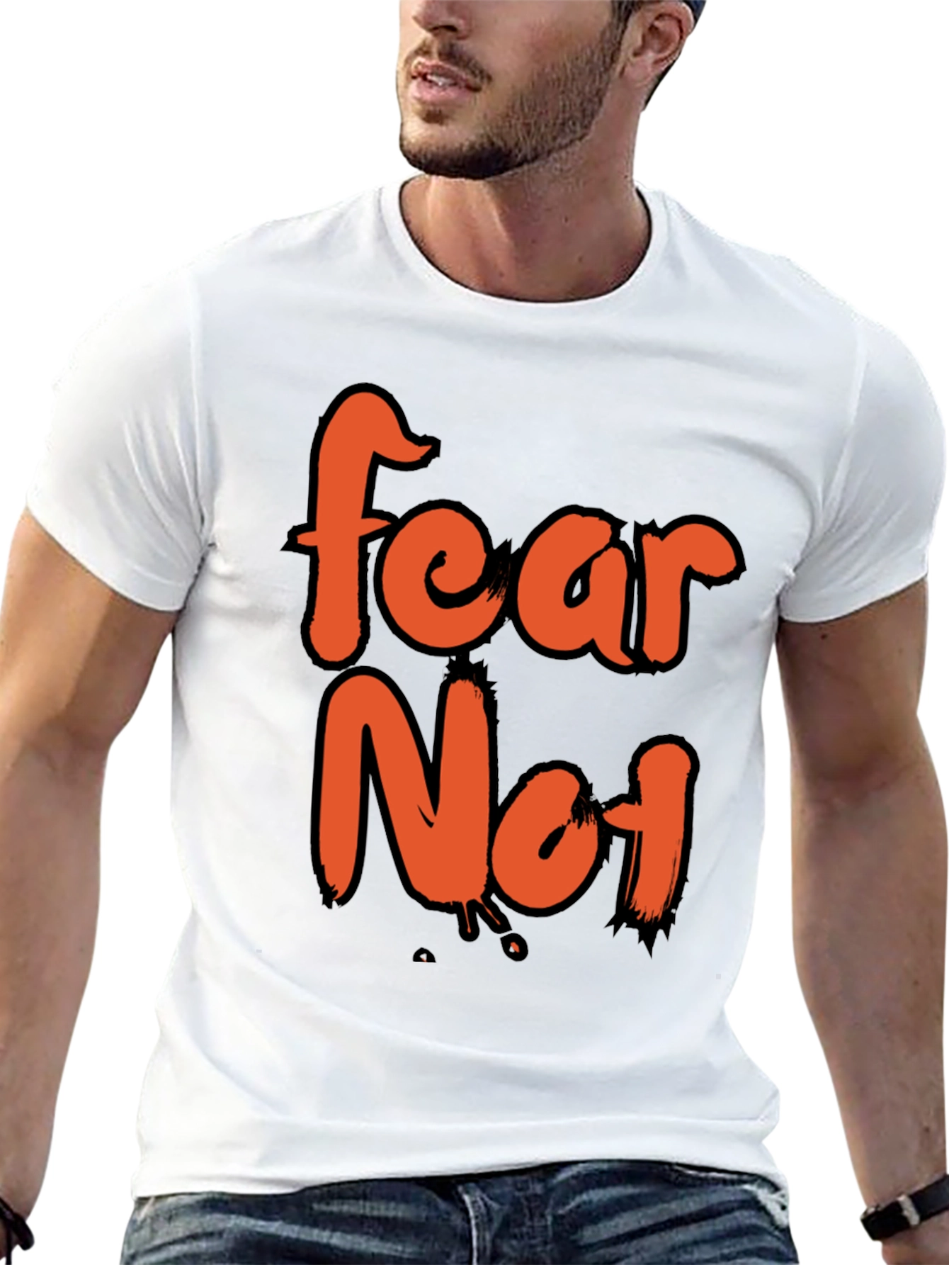 Fear Not Graphic Tee - Mens Casual Black T-Shirt