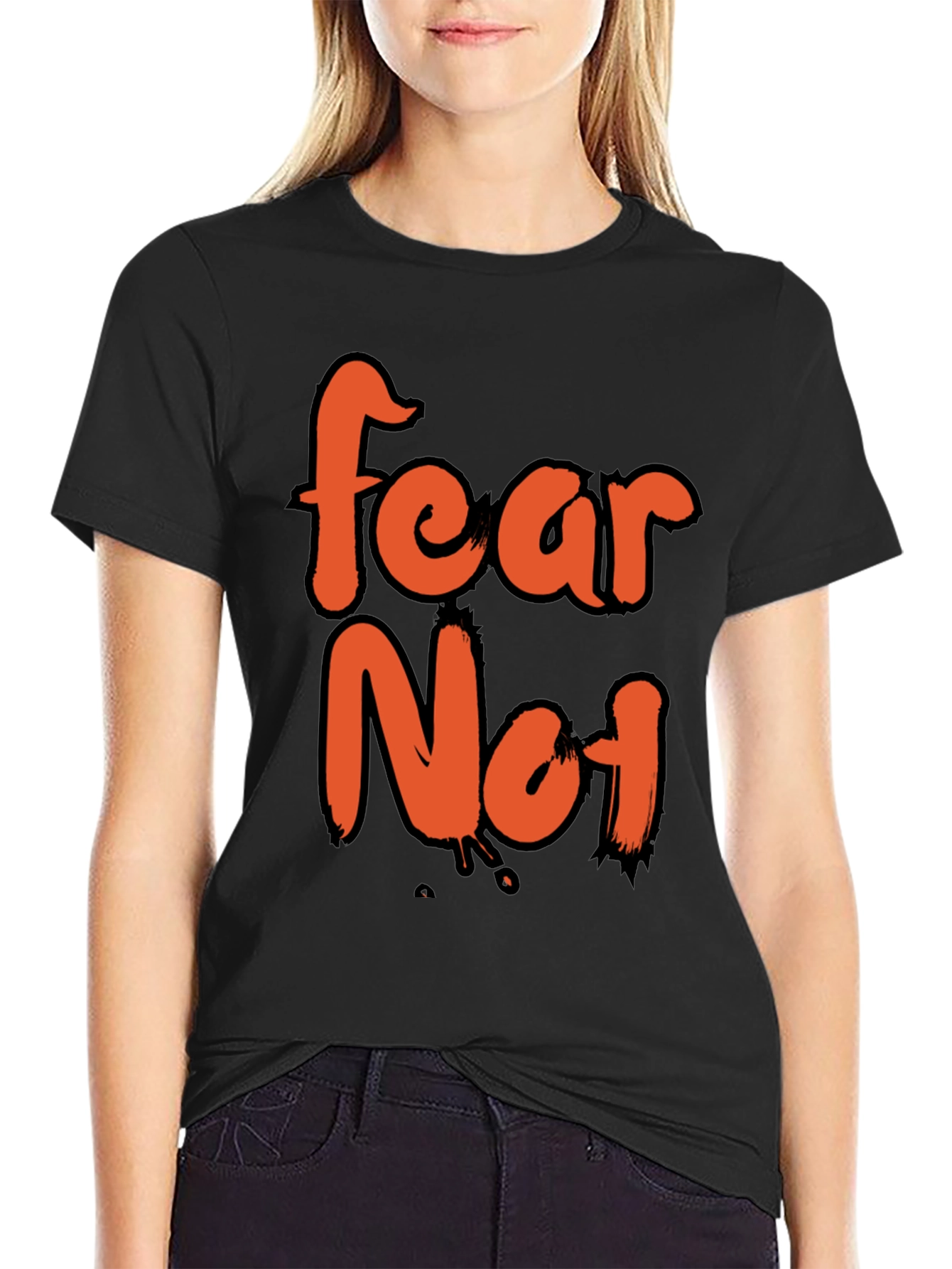 Fear Not Graphic Tee - Mens Casual Black T-Shirt