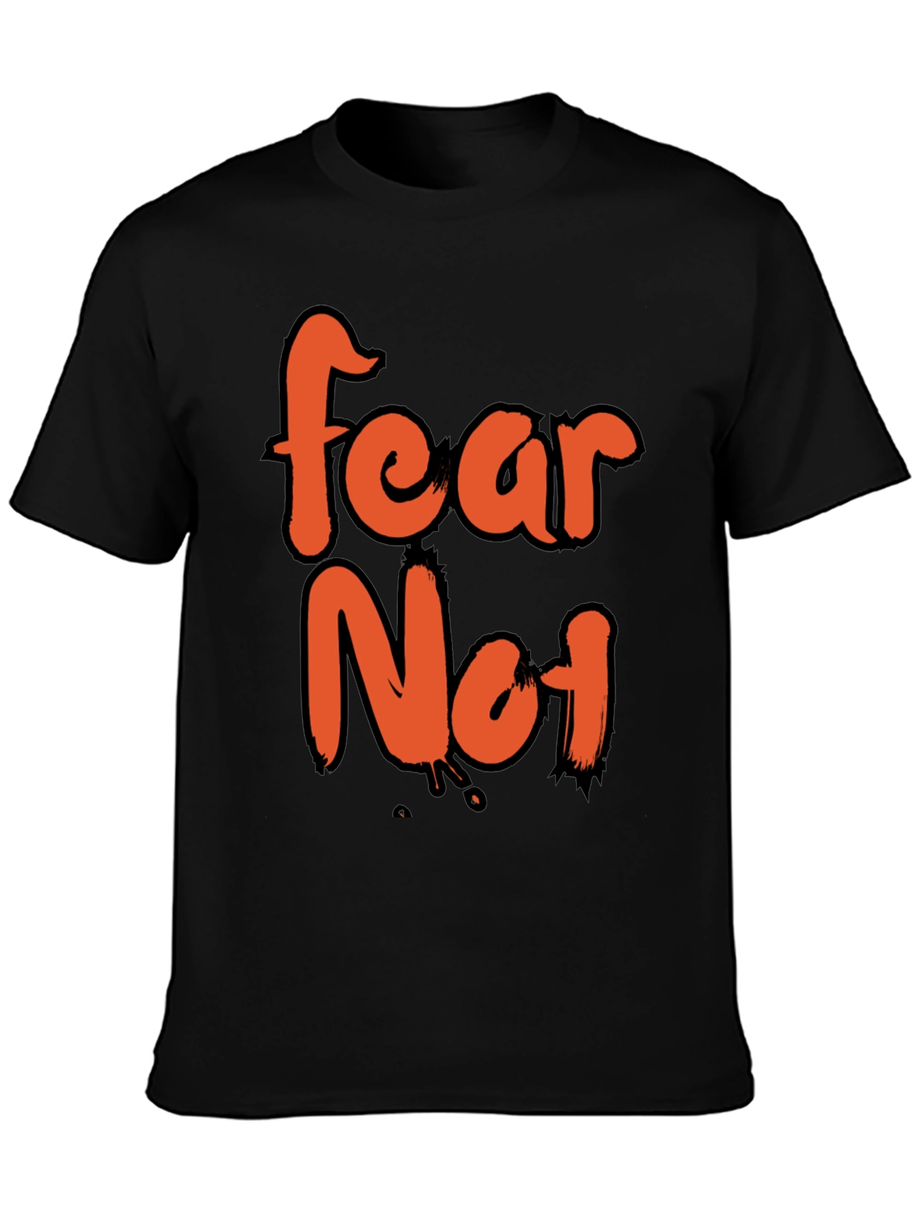 Fear Not Graphic Tee - Mens Casual Black T-Shirt