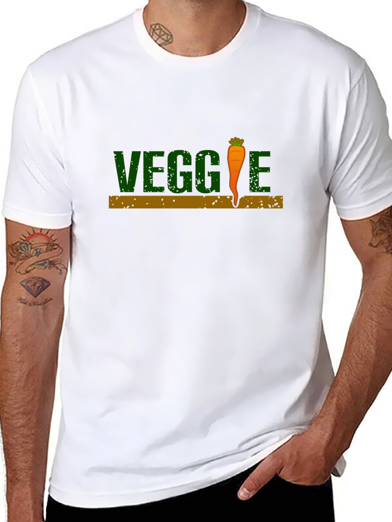 Veggie Carrot Graphic T-Shirt - Stylish Vegan Tee