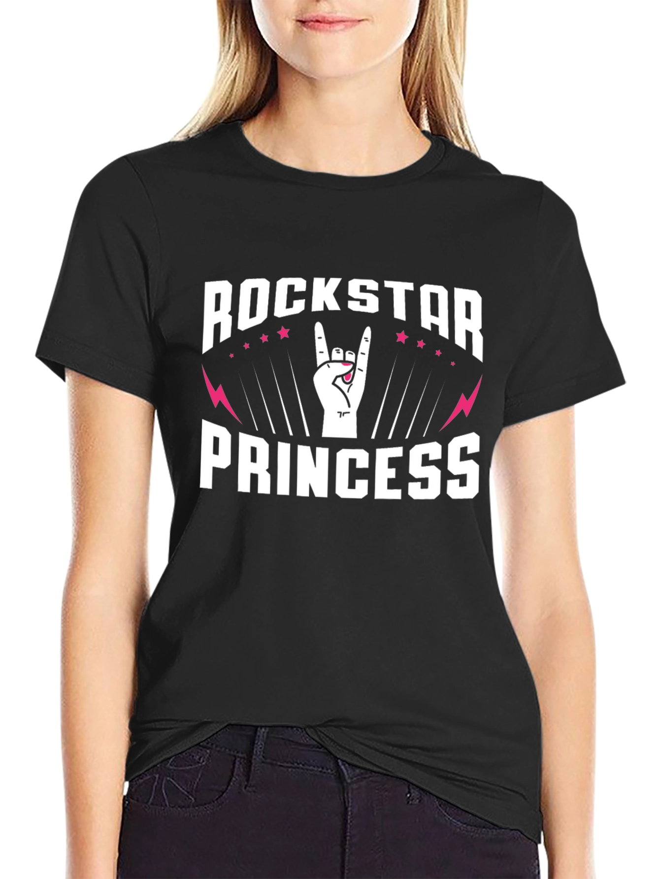 Rockstar Princess Graphic Tee - Trendy Music Lover Shirt