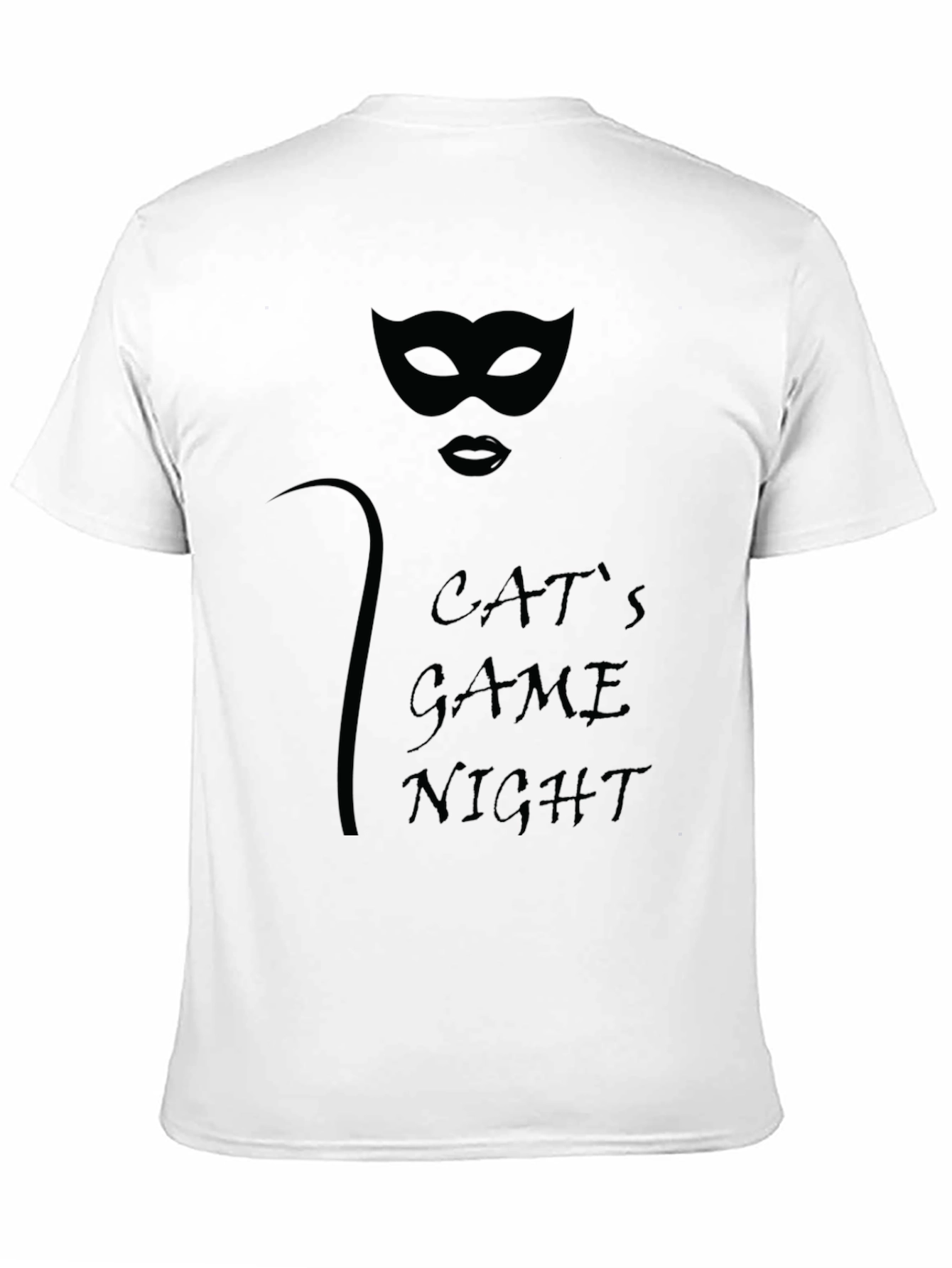 Cats Game Night Graphic Tee - Sleek Black T-Shirt