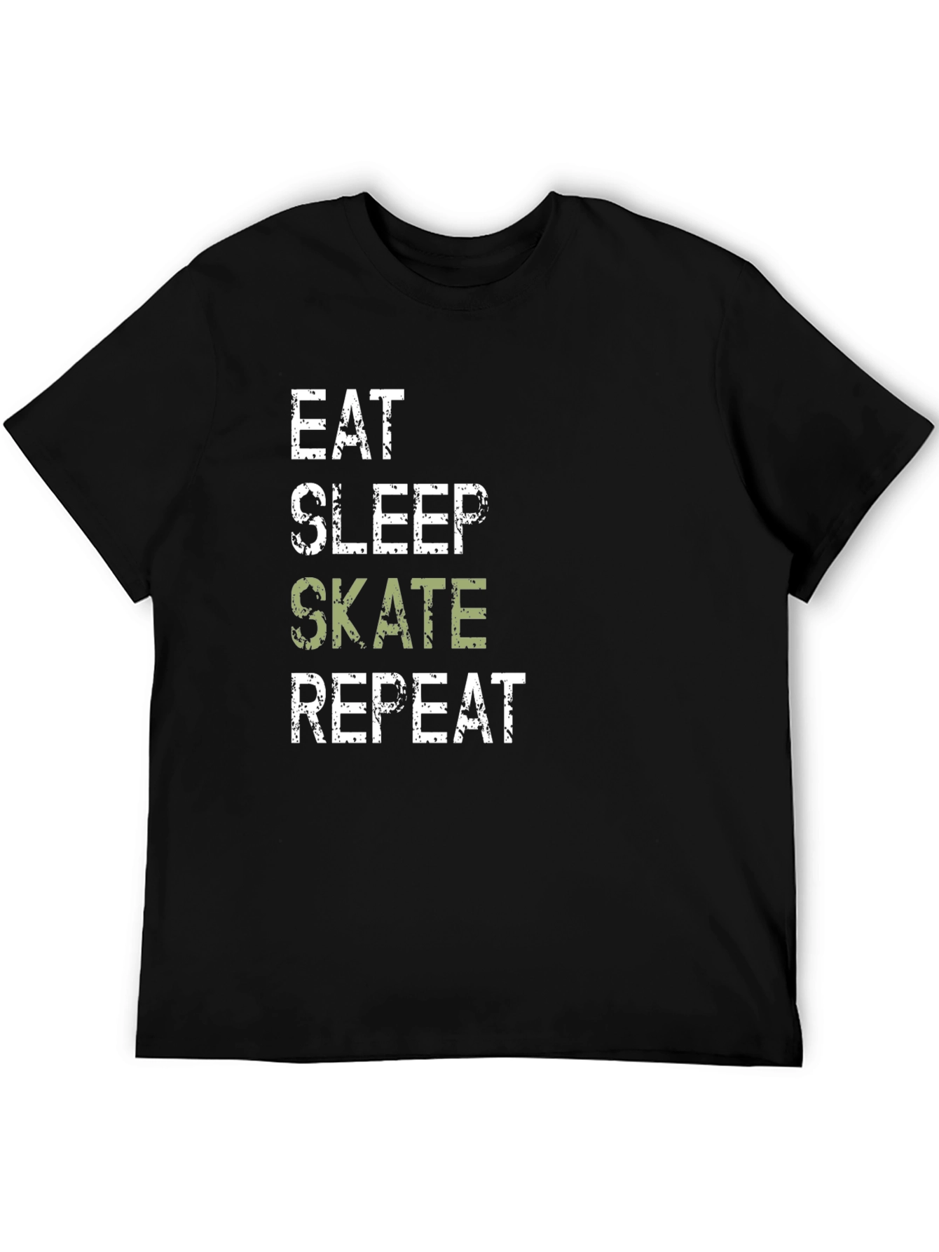 Eat Sleep Skate Repeat Black Graphic Tee