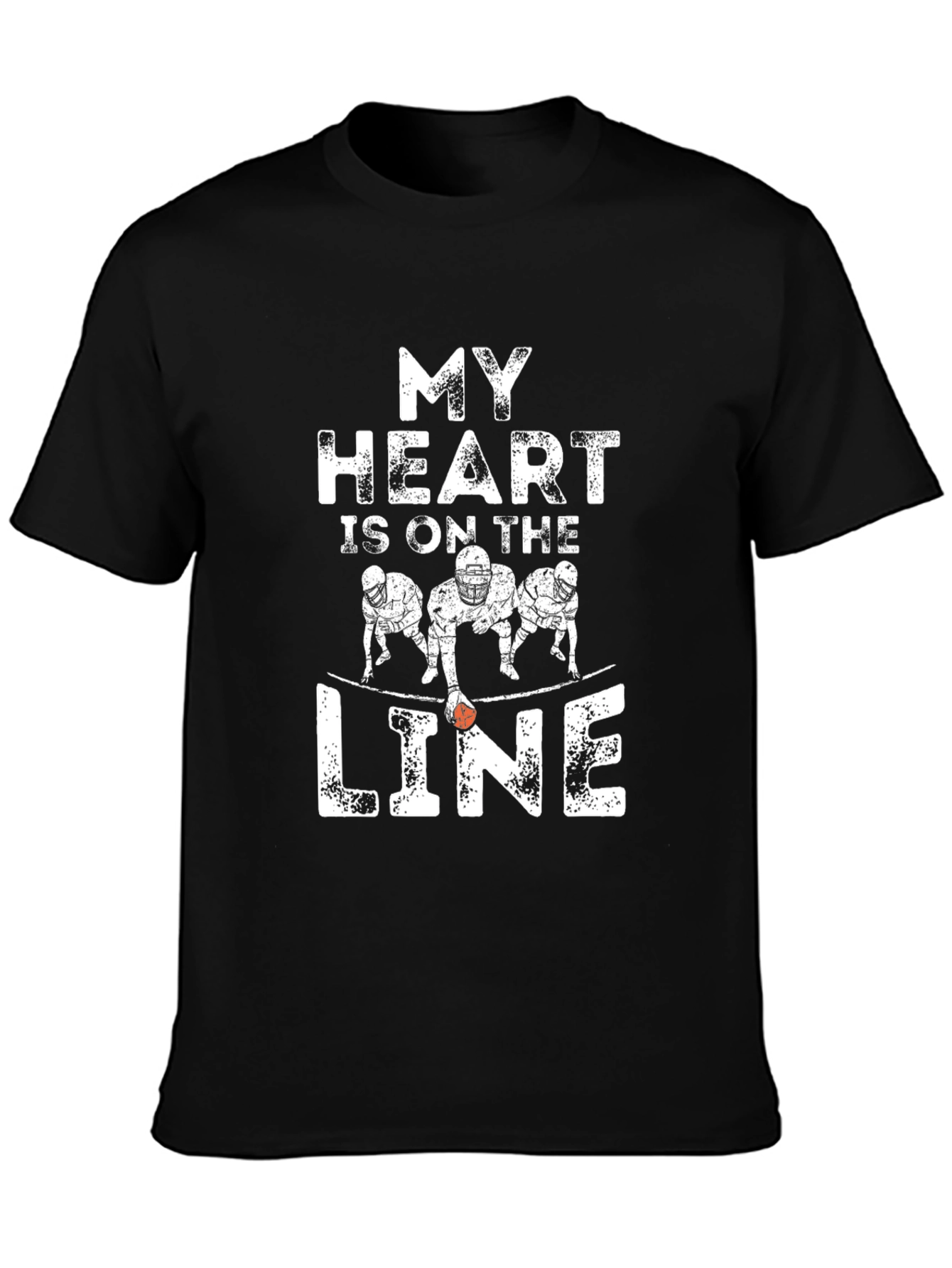 My Heart Is On The Line Football T-Shirt