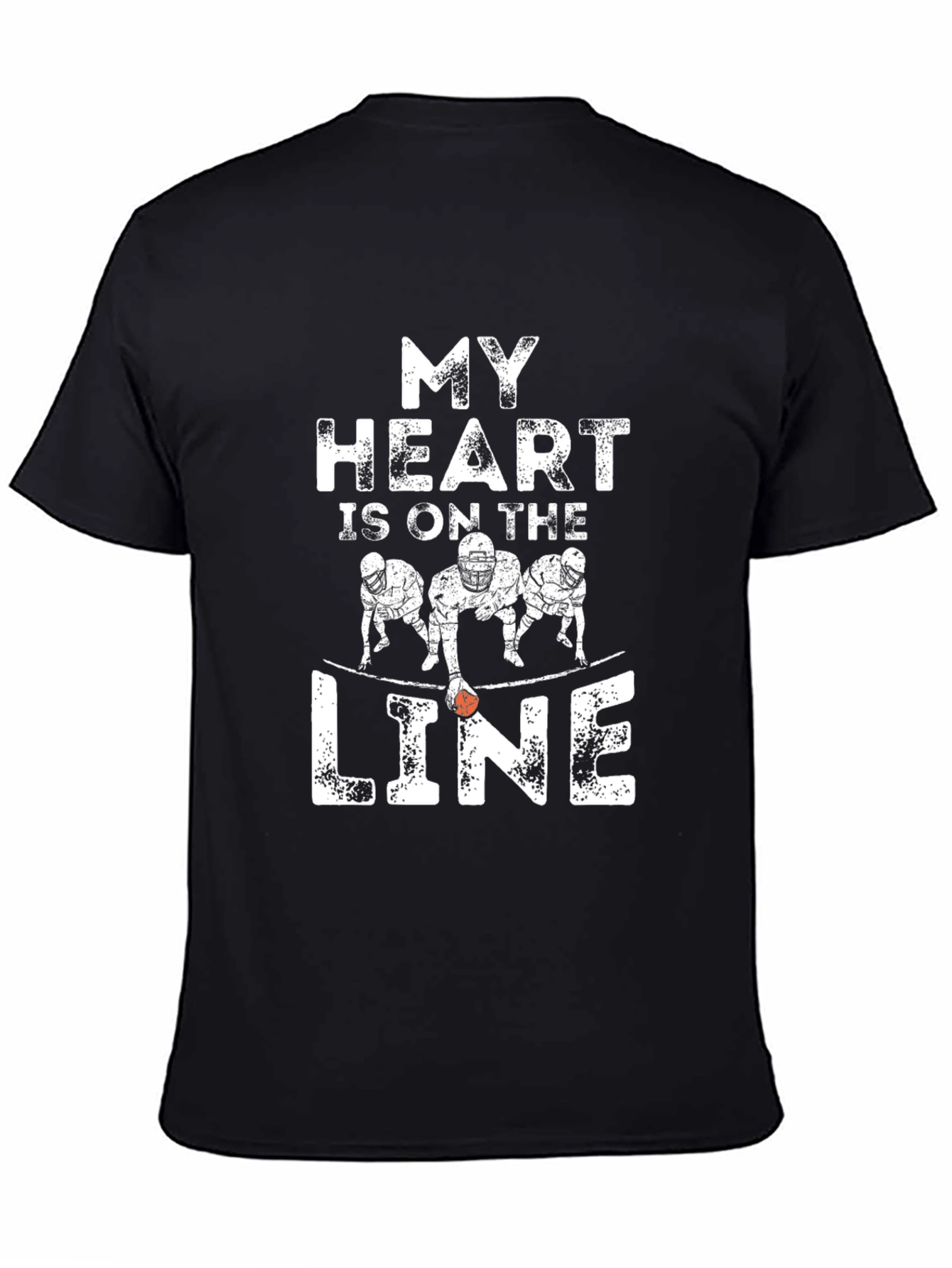 My Heart Is On The Line Football T-Shirt