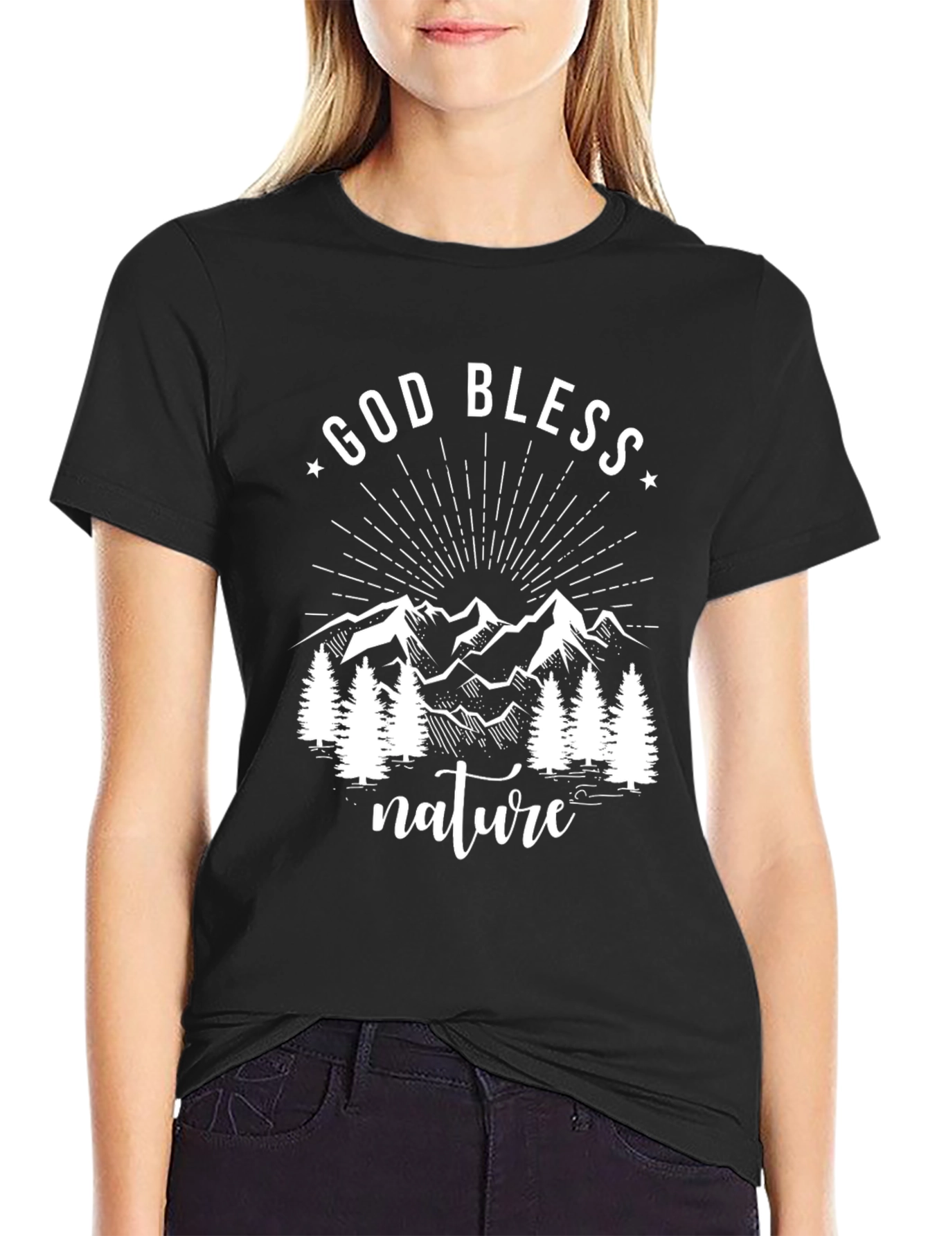 God Bless Nature Graphic T-Shirt