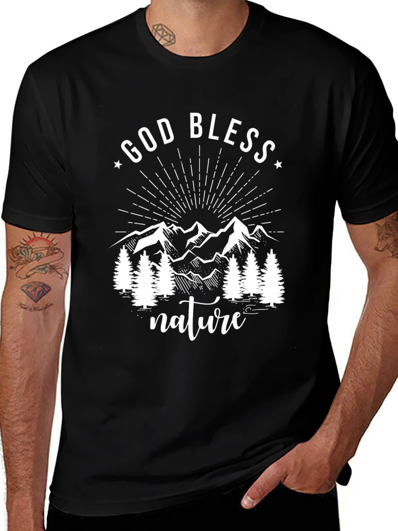 God Bless Nature Graphic T-Shirt