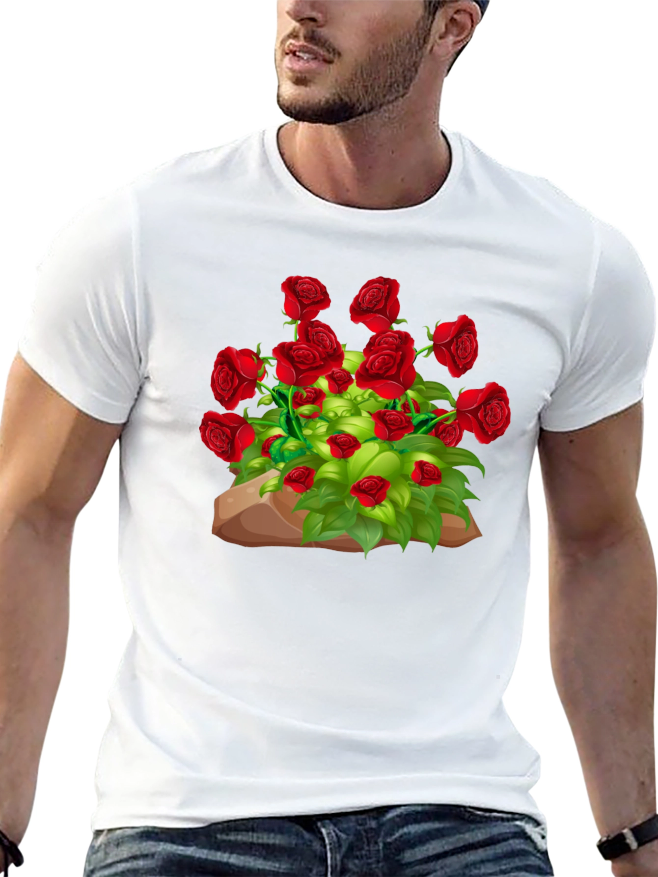Red Roses T-Shirt | Stylish Floral Graphic Tee