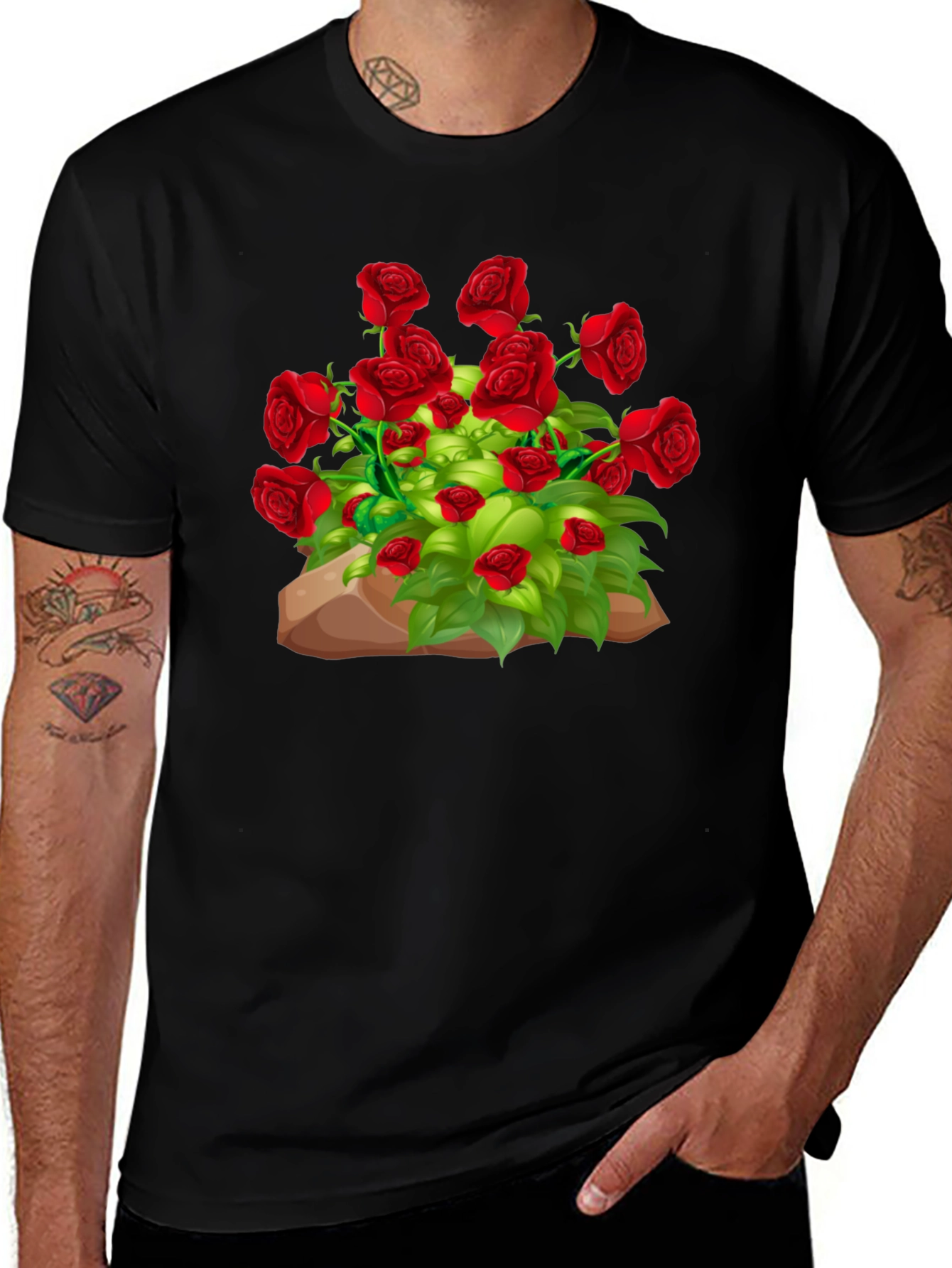 Red Roses T-Shirt | Stylish Floral Graphic Tee