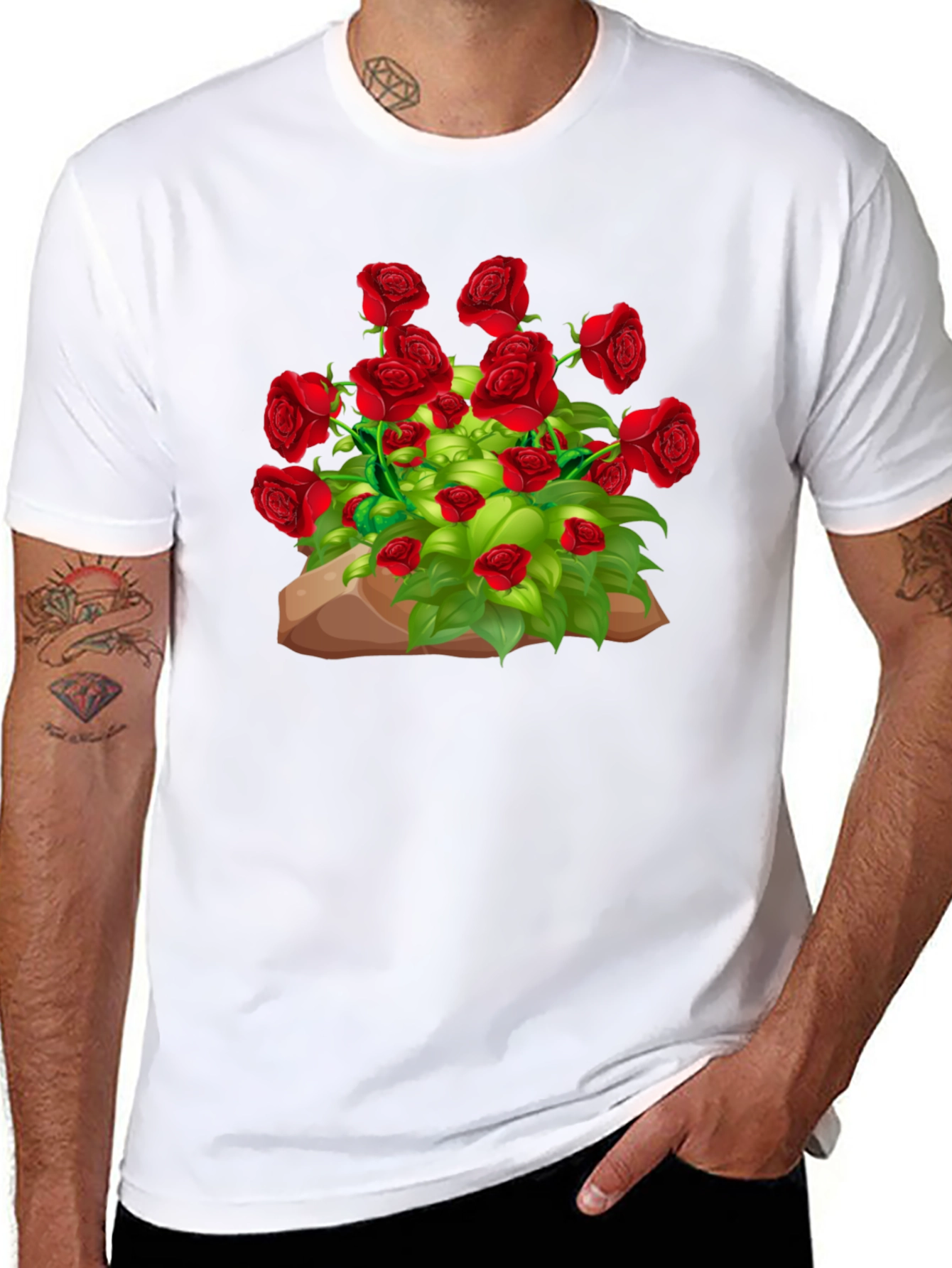 Red Roses T-Shirt | Stylish Floral Graphic Tee