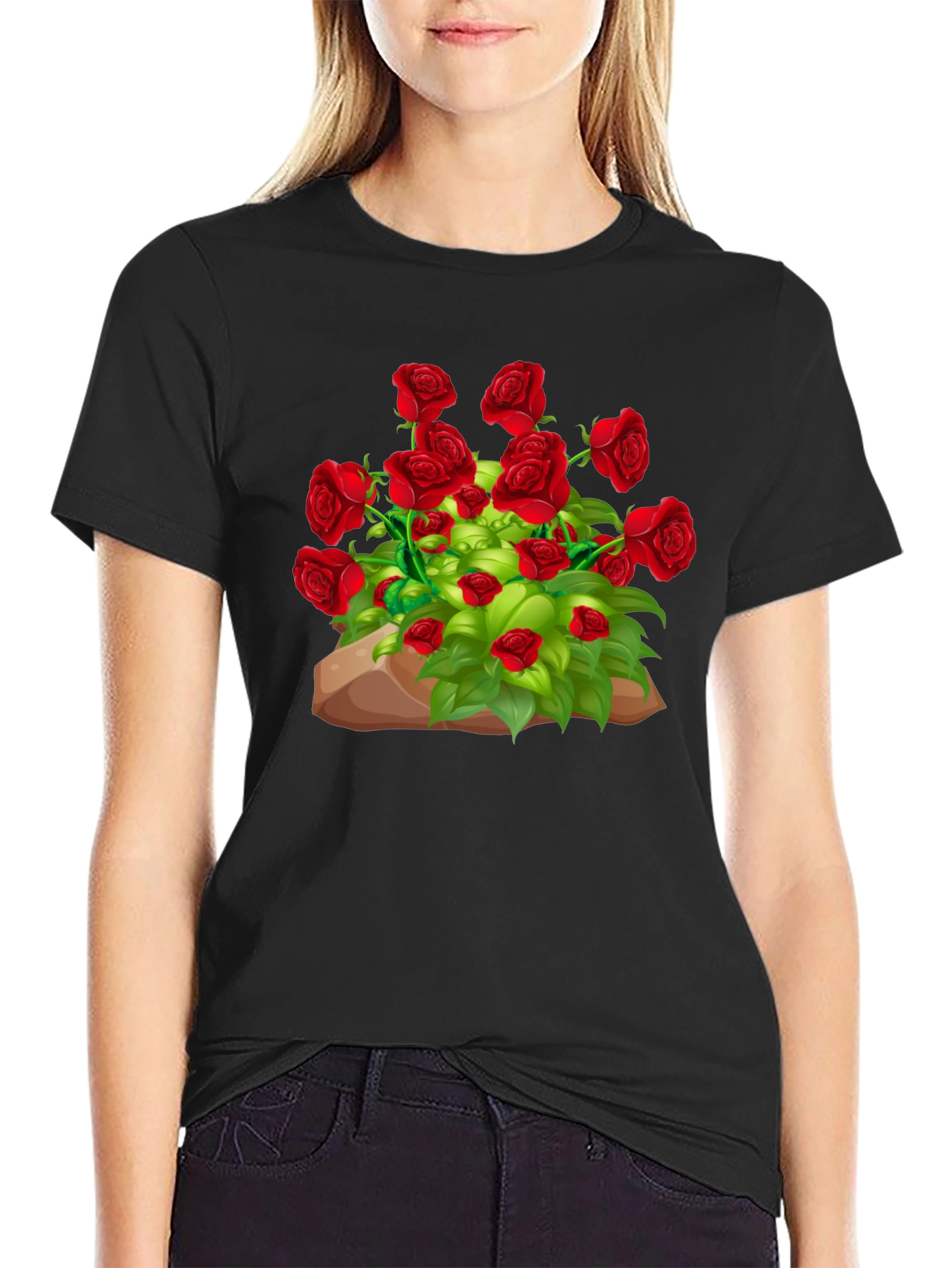 Red Roses T-Shirt | Stylish Floral Graphic Tee