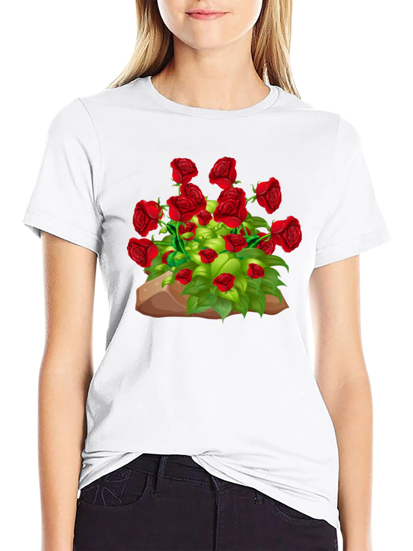 Red Roses T-Shirt | Stylish Floral Graphic Tee
