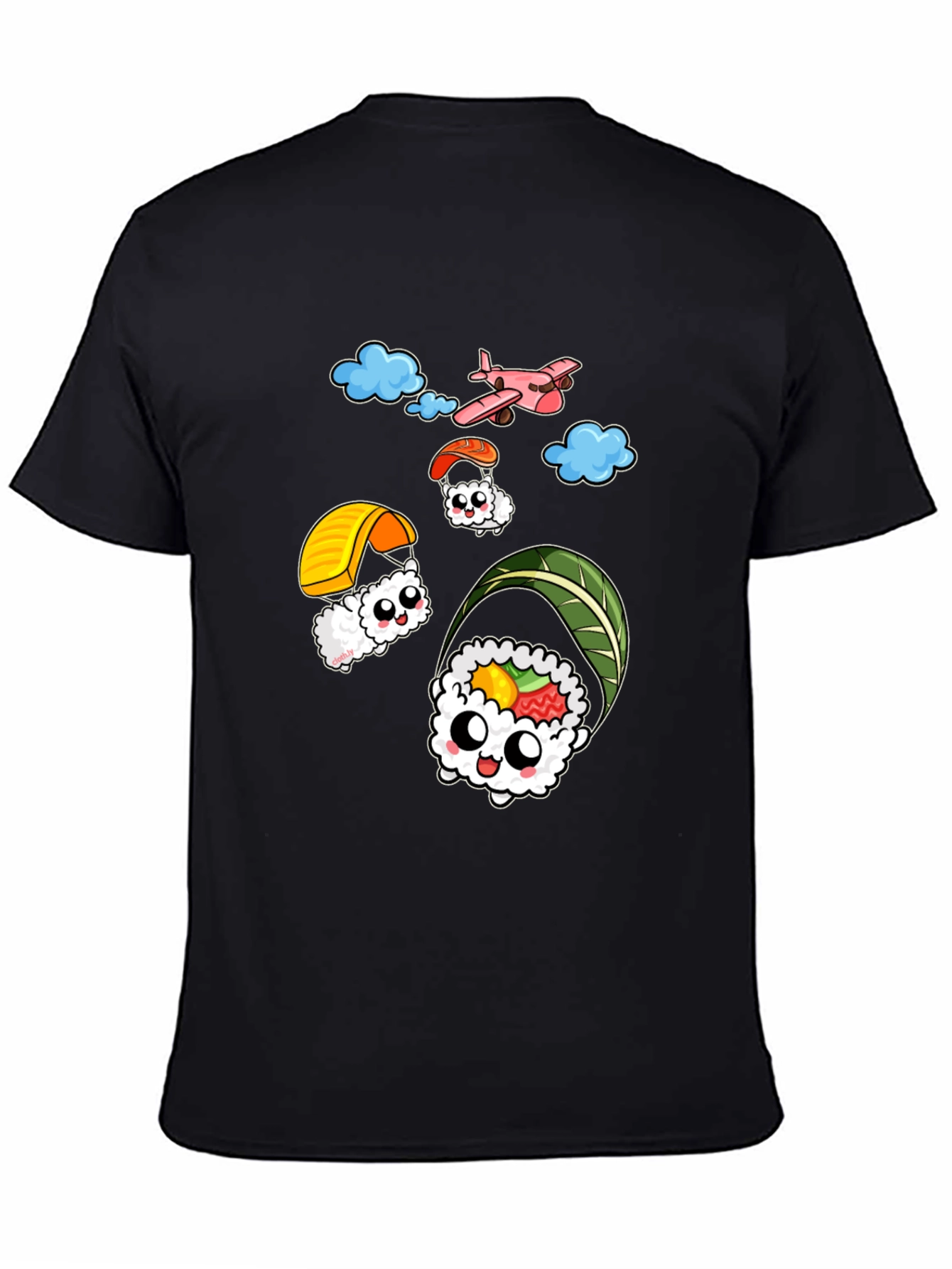 Sushi Parachute T-Shirt - Fun Foodie Tee