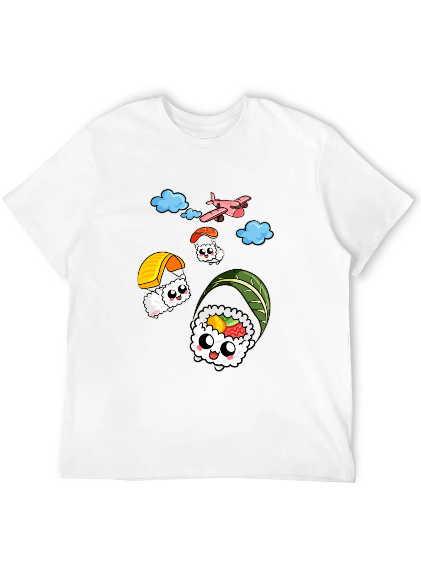 Sushi Parachute T-Shirt - Fun Foodie Tee