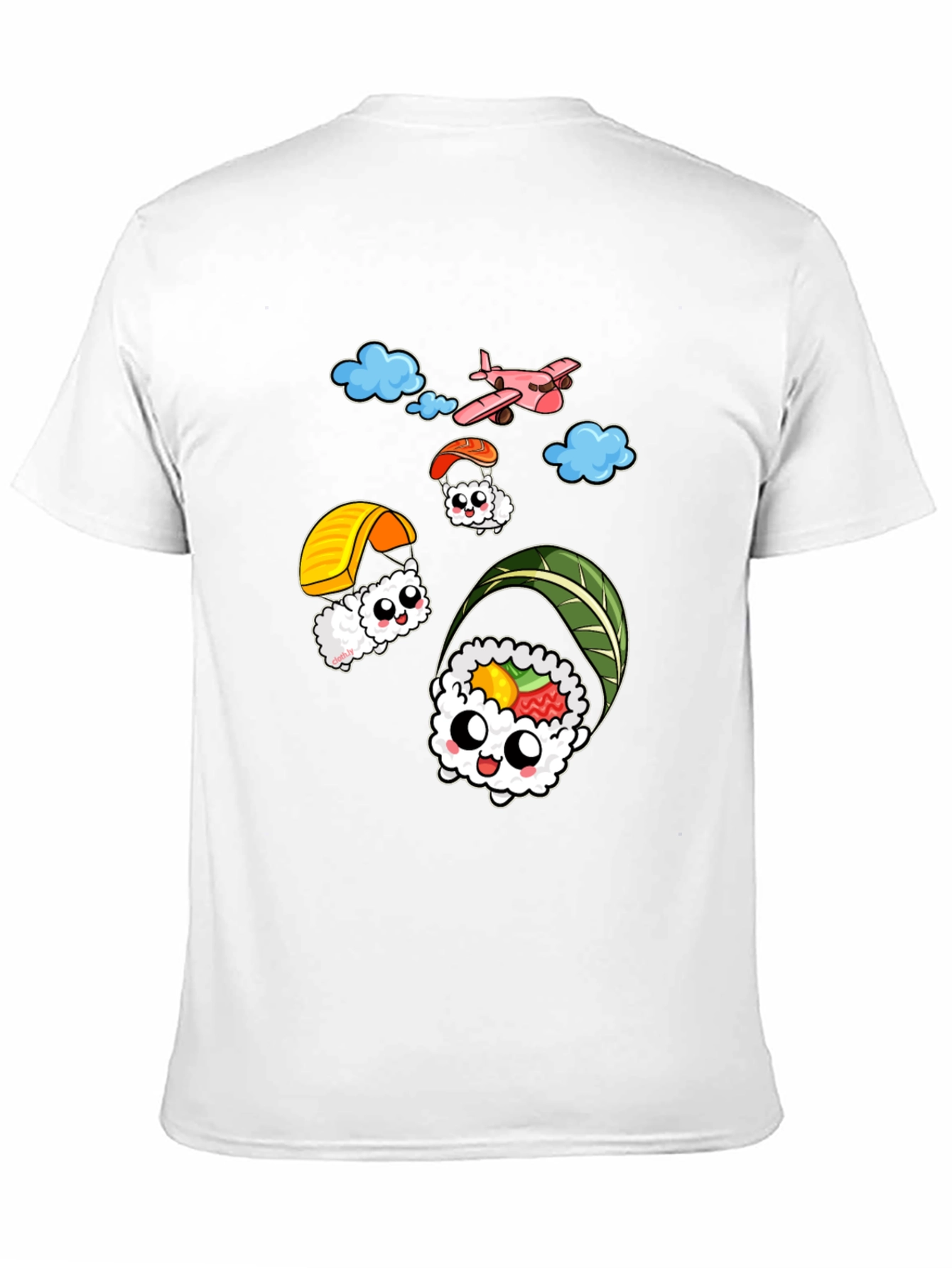 Sushi Parachute T-Shirt - Fun Foodie Tee