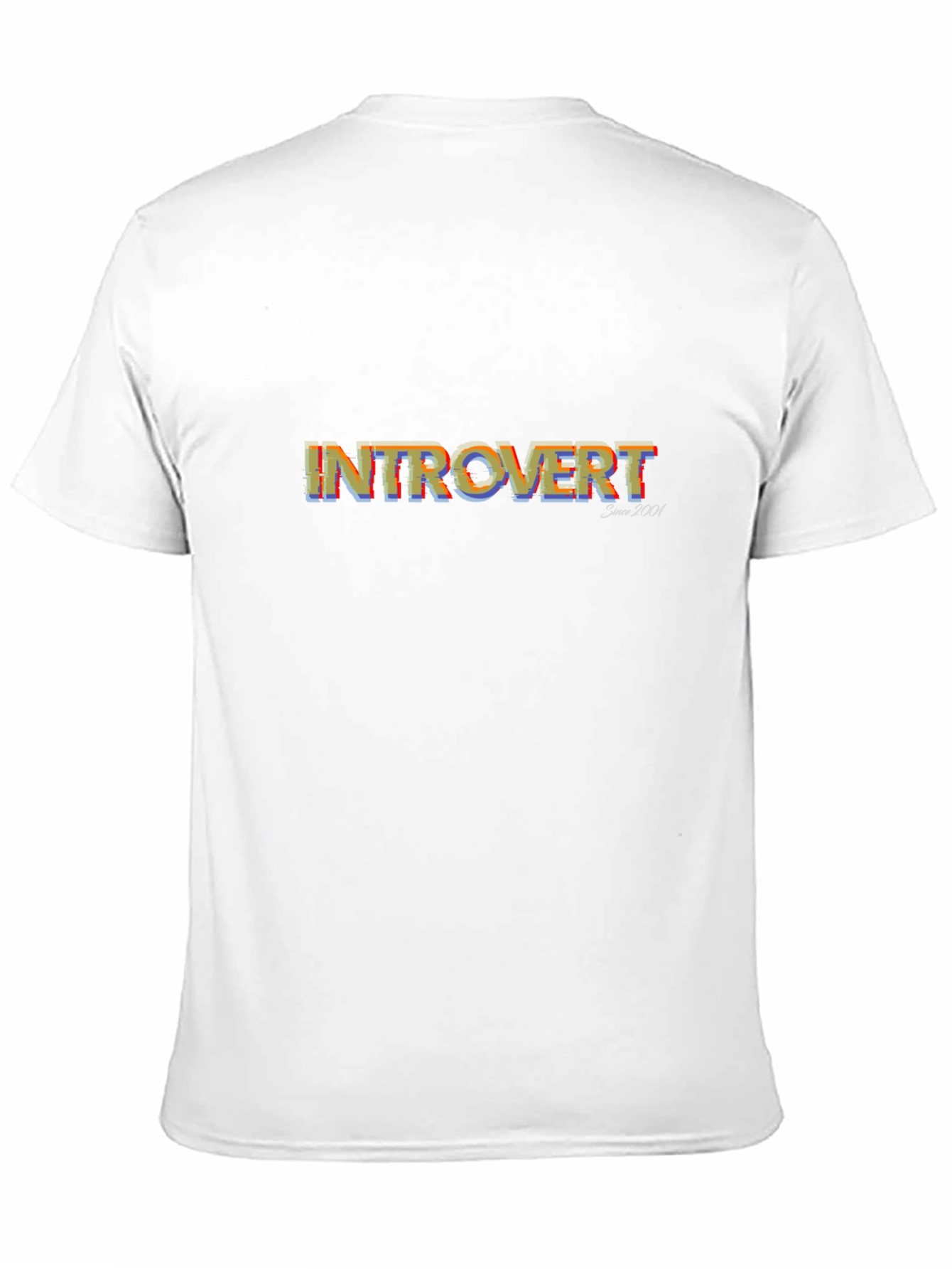 Introvert Glitch Effect T-Shirt - Cool & Unique Design
