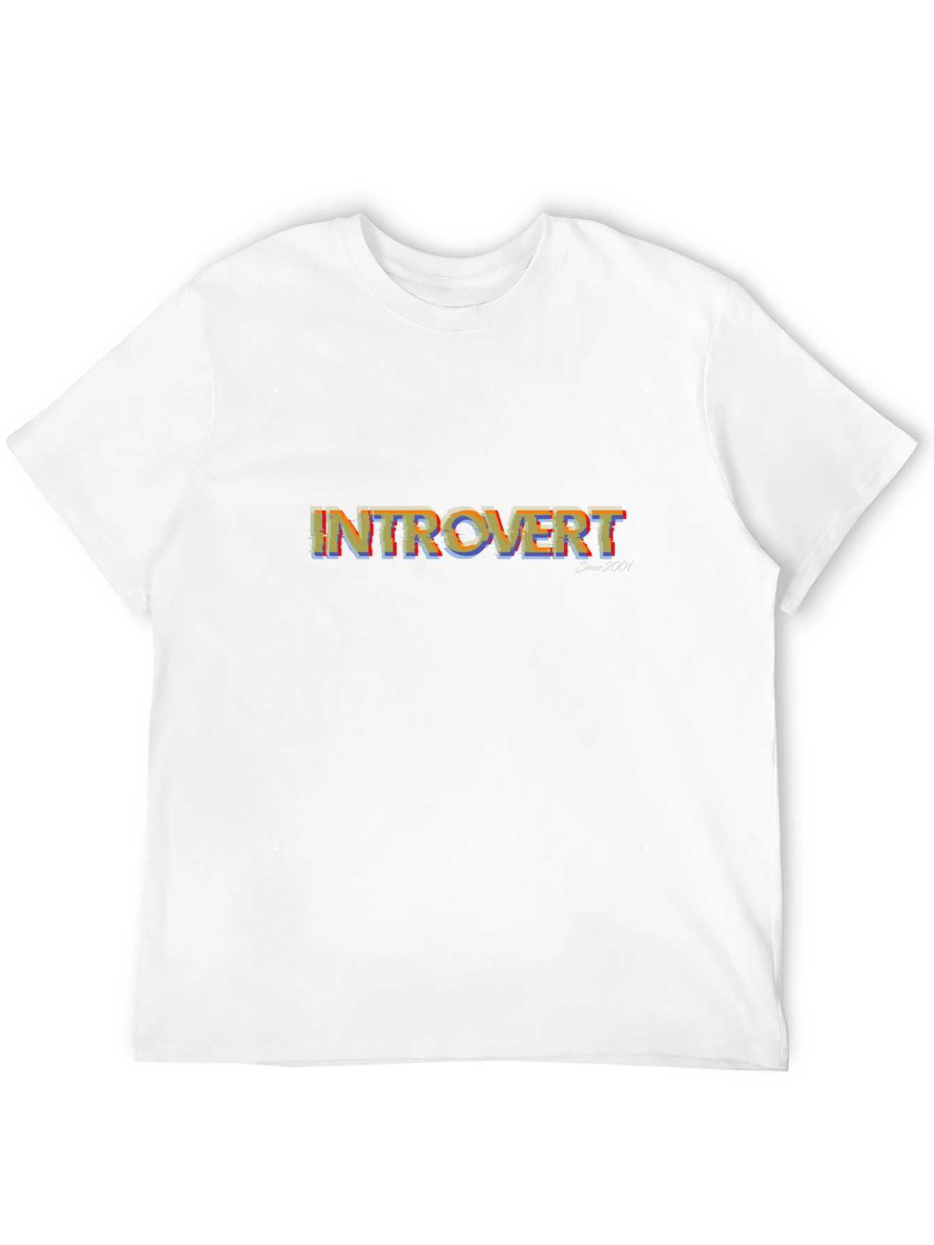 Introvert Glitch Effect T-Shirt - Cool & Unique Design