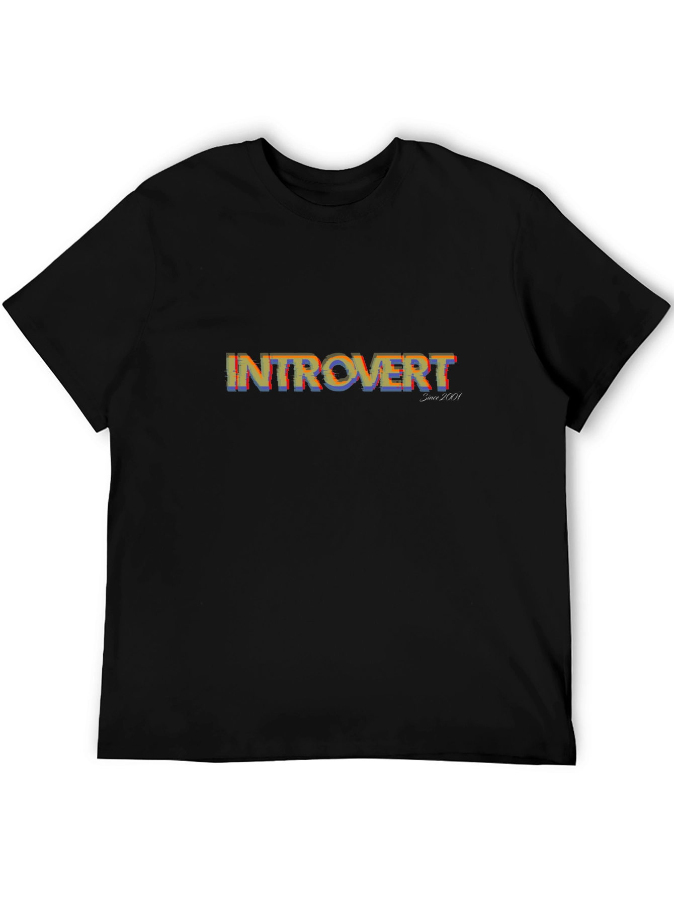 Introvert Glitch Effect T-Shirt - Cool & Unique Design