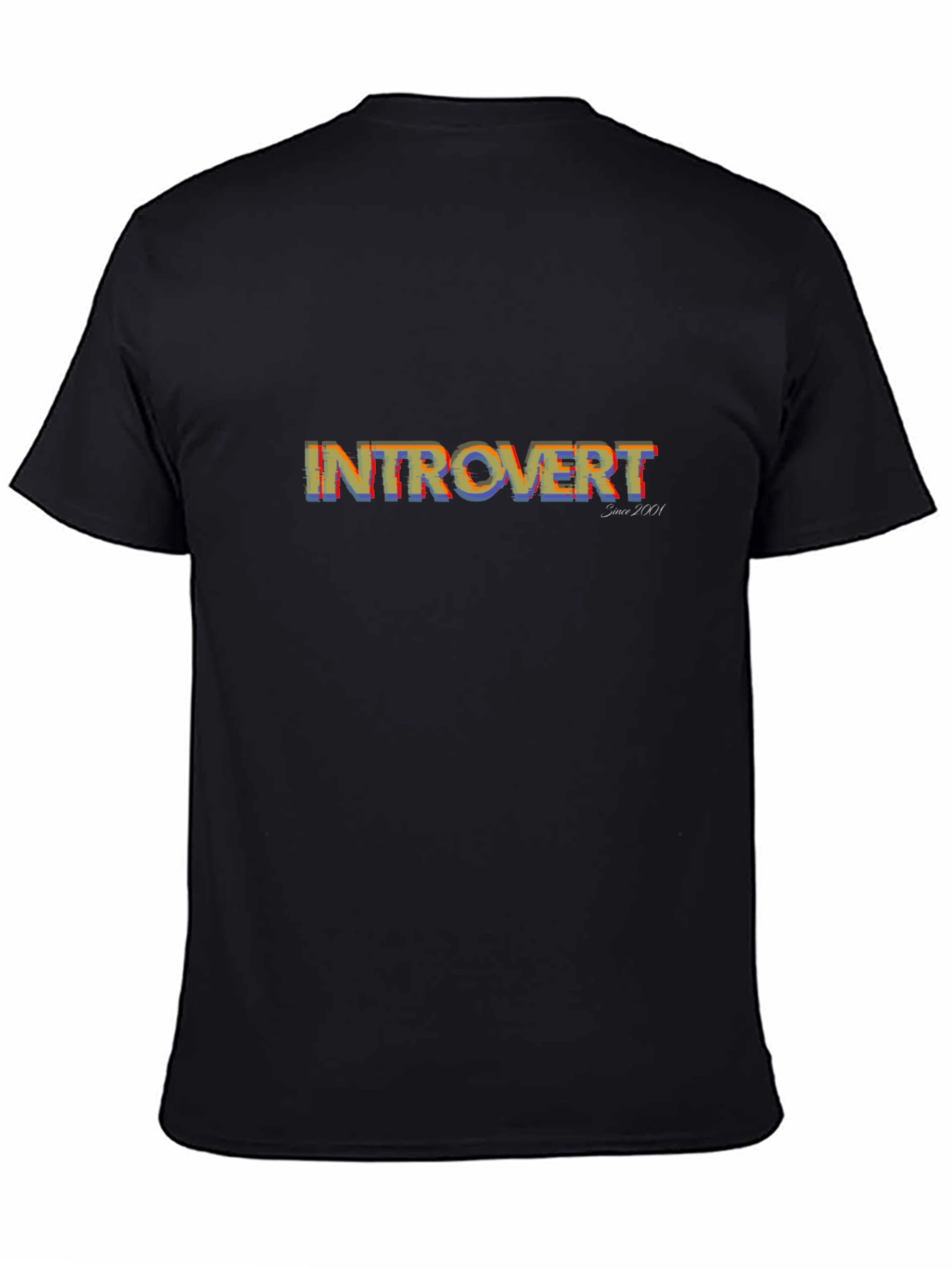 Introvert Glitch Effect T-Shirt - Cool & Unique Design