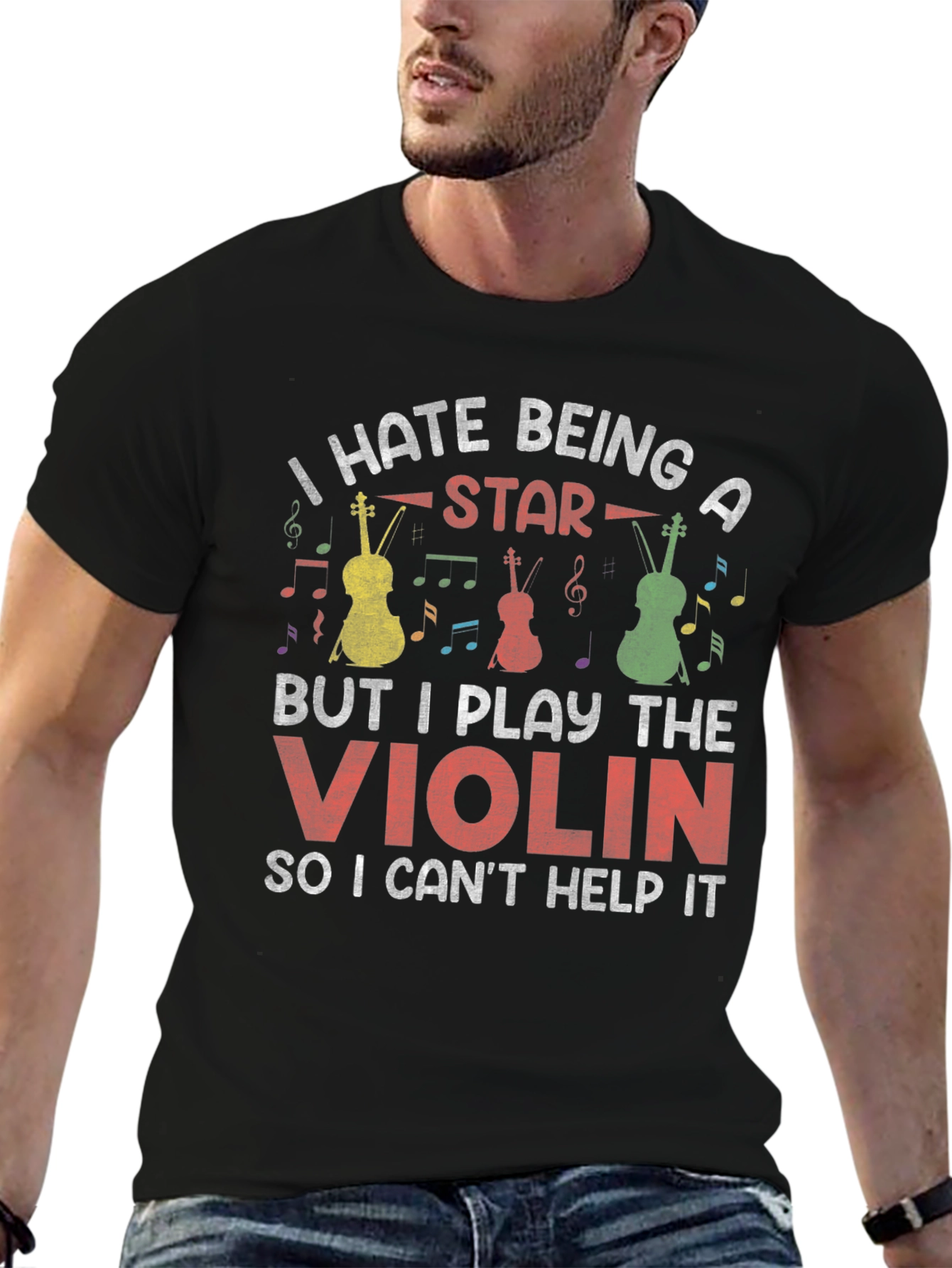 I Hate Being A Star Violin T-Shirt