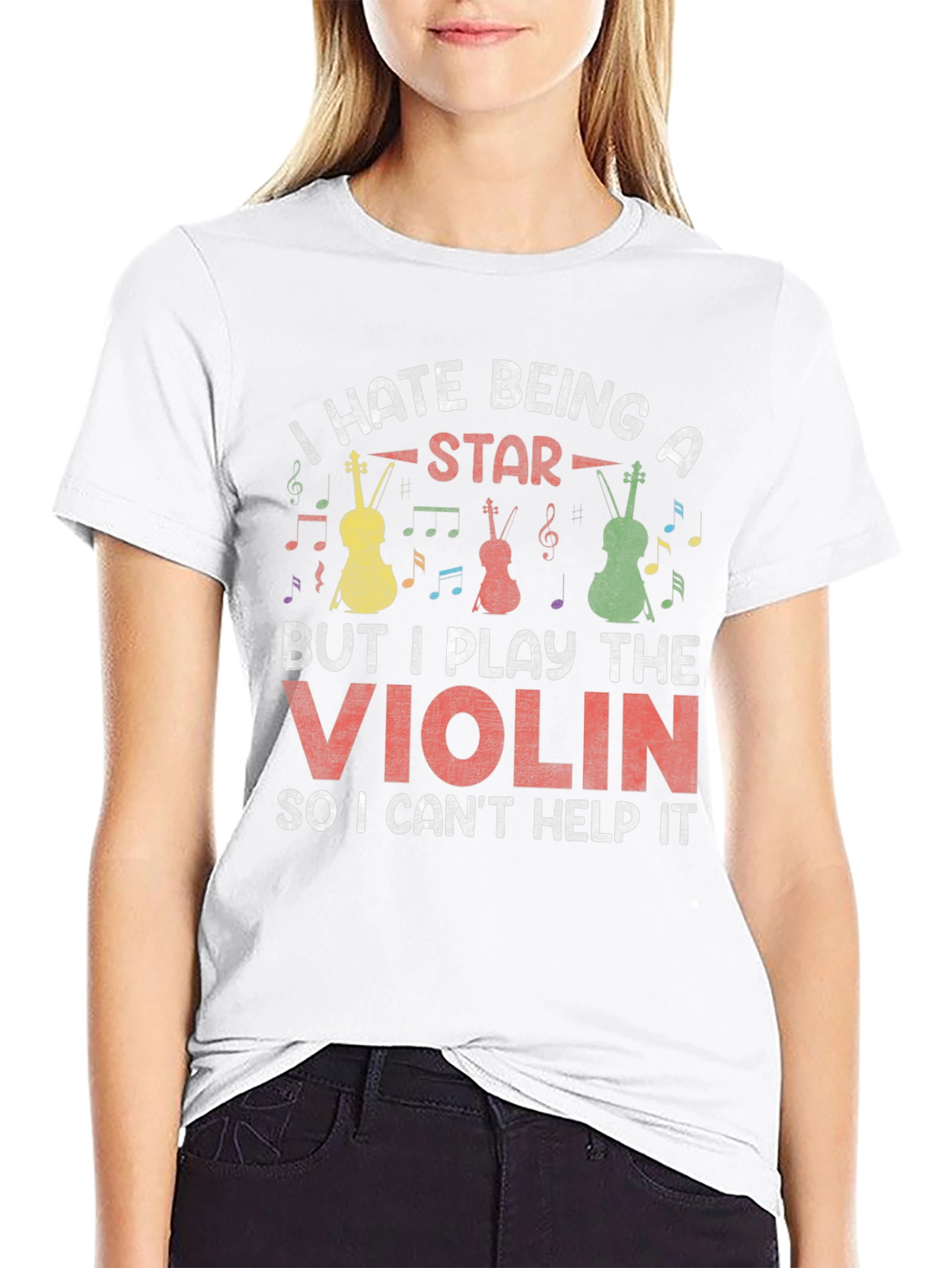 I Hate Being A Star Violin T-Shirt