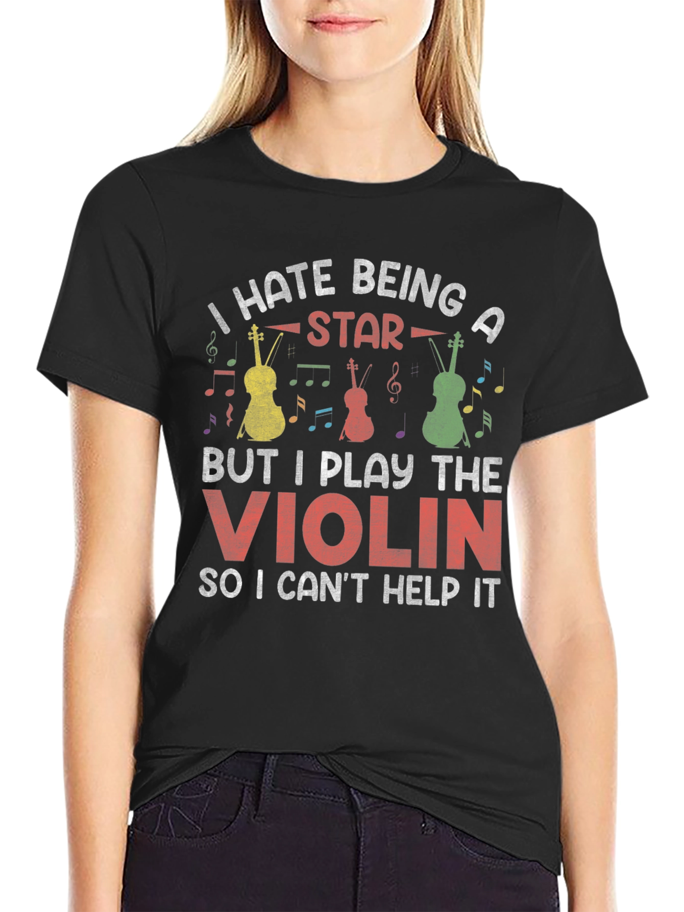 I Hate Being A Star Violin T-Shirt