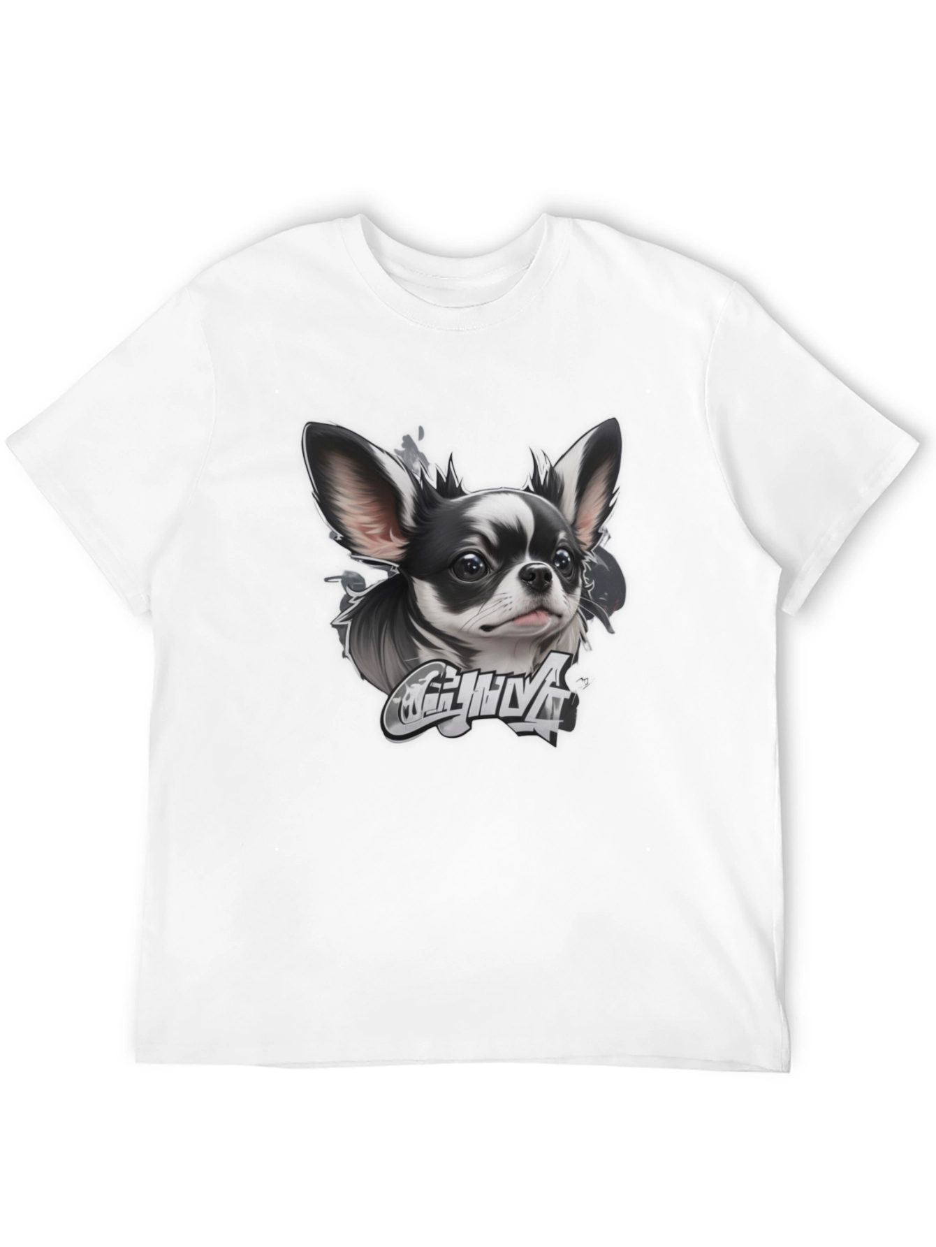 Chihuahua Dog Graphic T-Shirt - Black