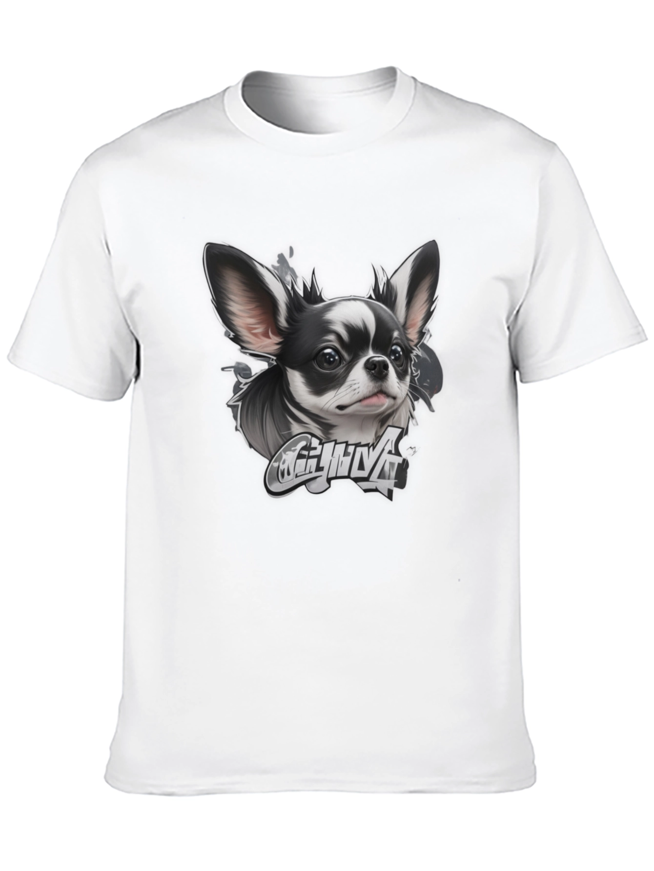 Chihuahua Dog Graphic T-Shirt - Black