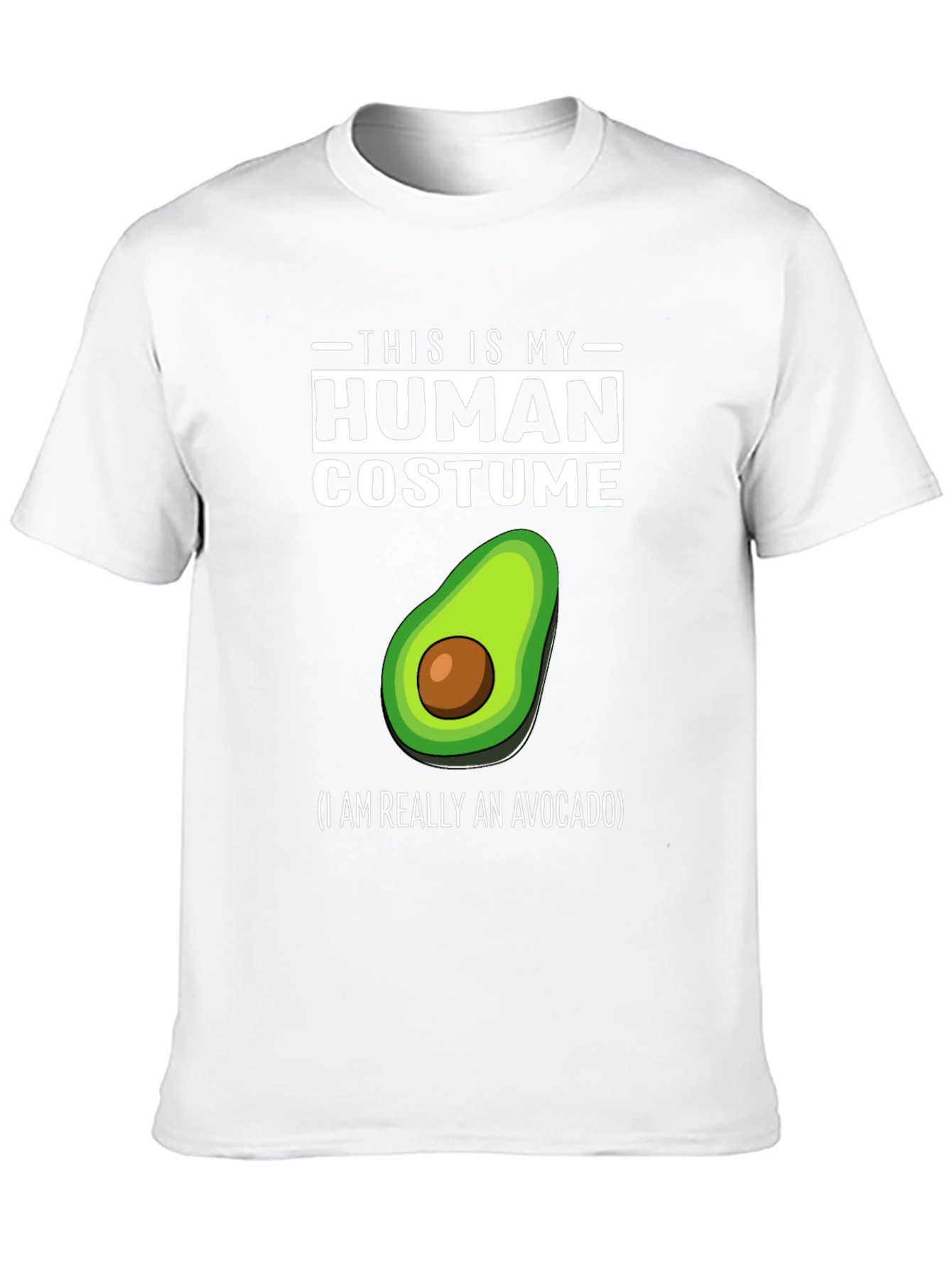 Human Costume Avocado T-Shirt - Funny Halloween Tee