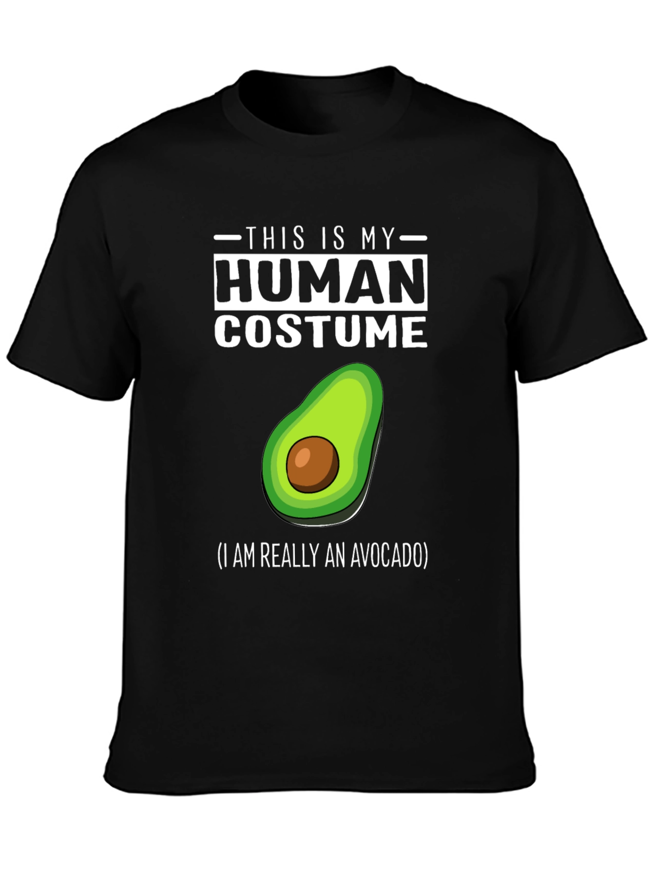 Human Costume Avocado T-Shirt - Funny Halloween Tee