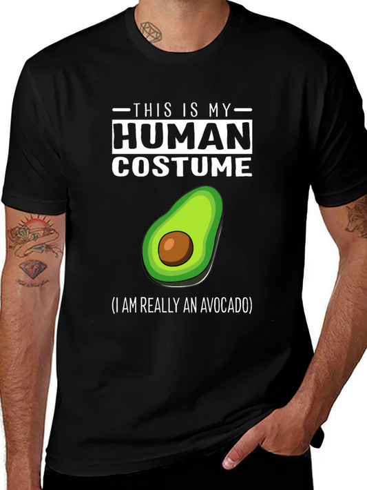 Human Costume Avocado T-Shirt - Funny Halloween Tee