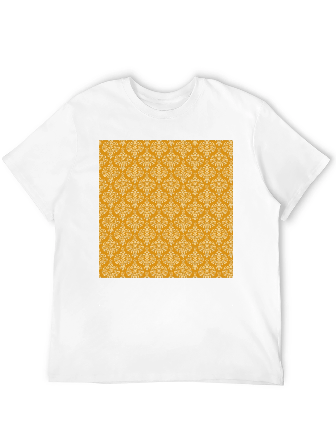 Stylish Black Tee with Gold Pattern