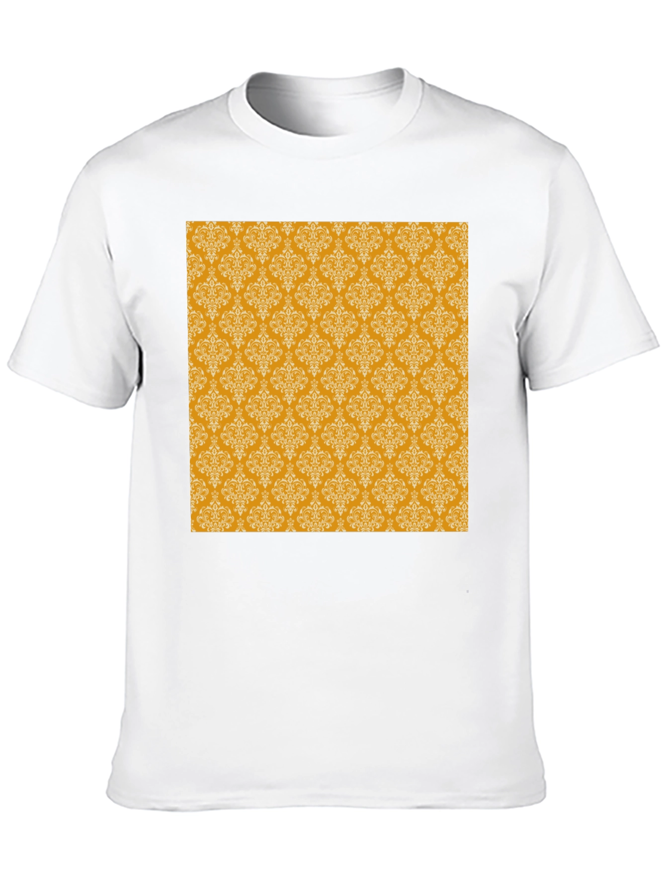Stylish Black Tee with Gold Pattern