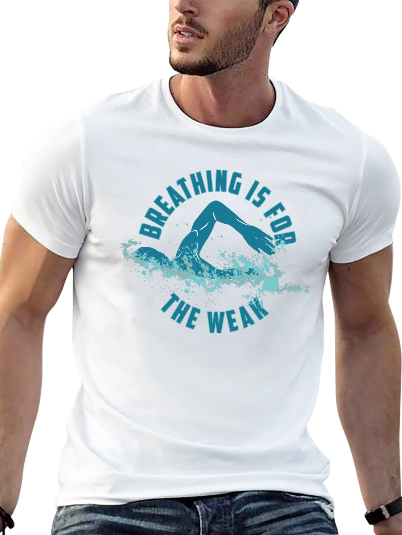 Breathing Is For The Weak Swimmer T-Shirt