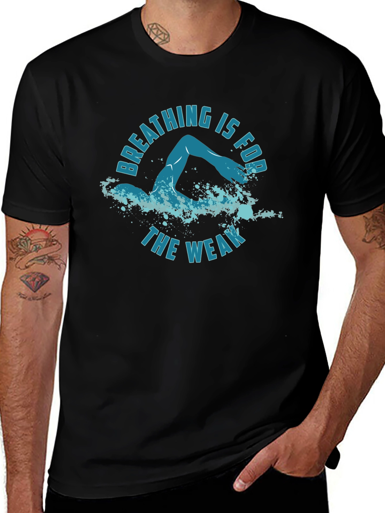 Breathing Is For The Weak Swimmer T-Shirt