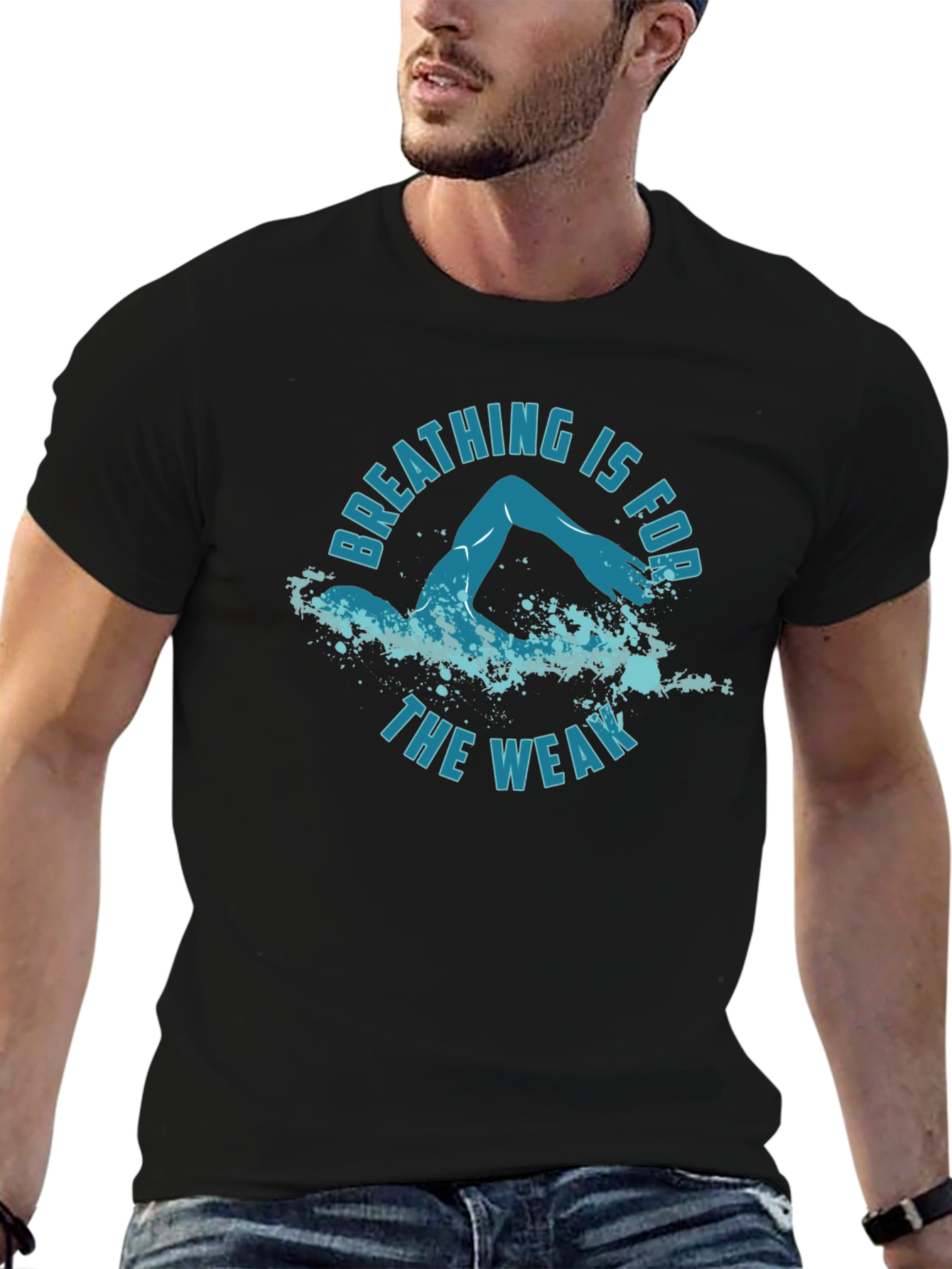 Breathing Is For The Weak Swimmer T-Shirt