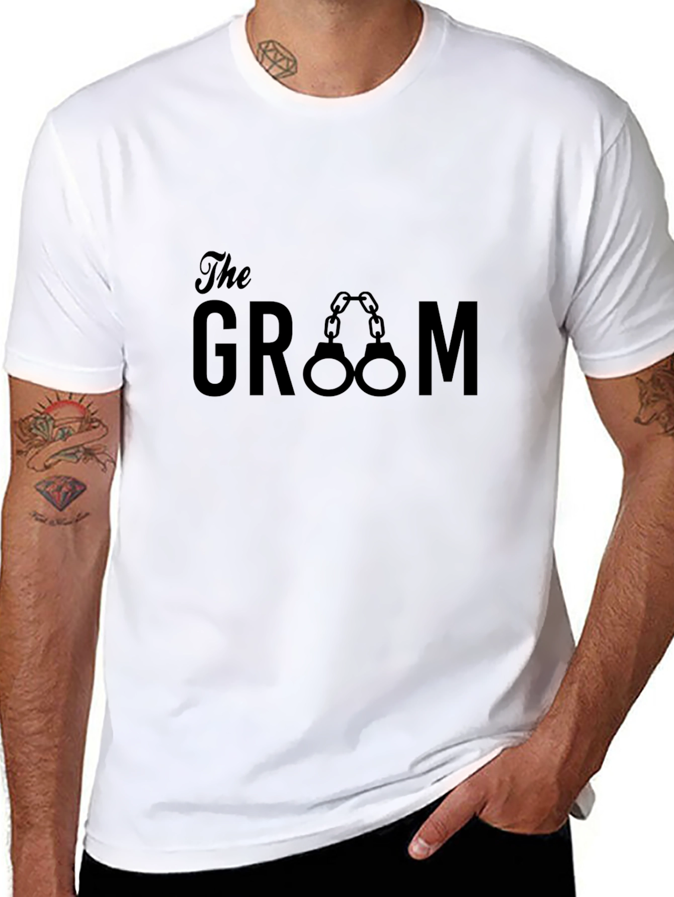 The Groom Handcuffs Graphic T-Shirt