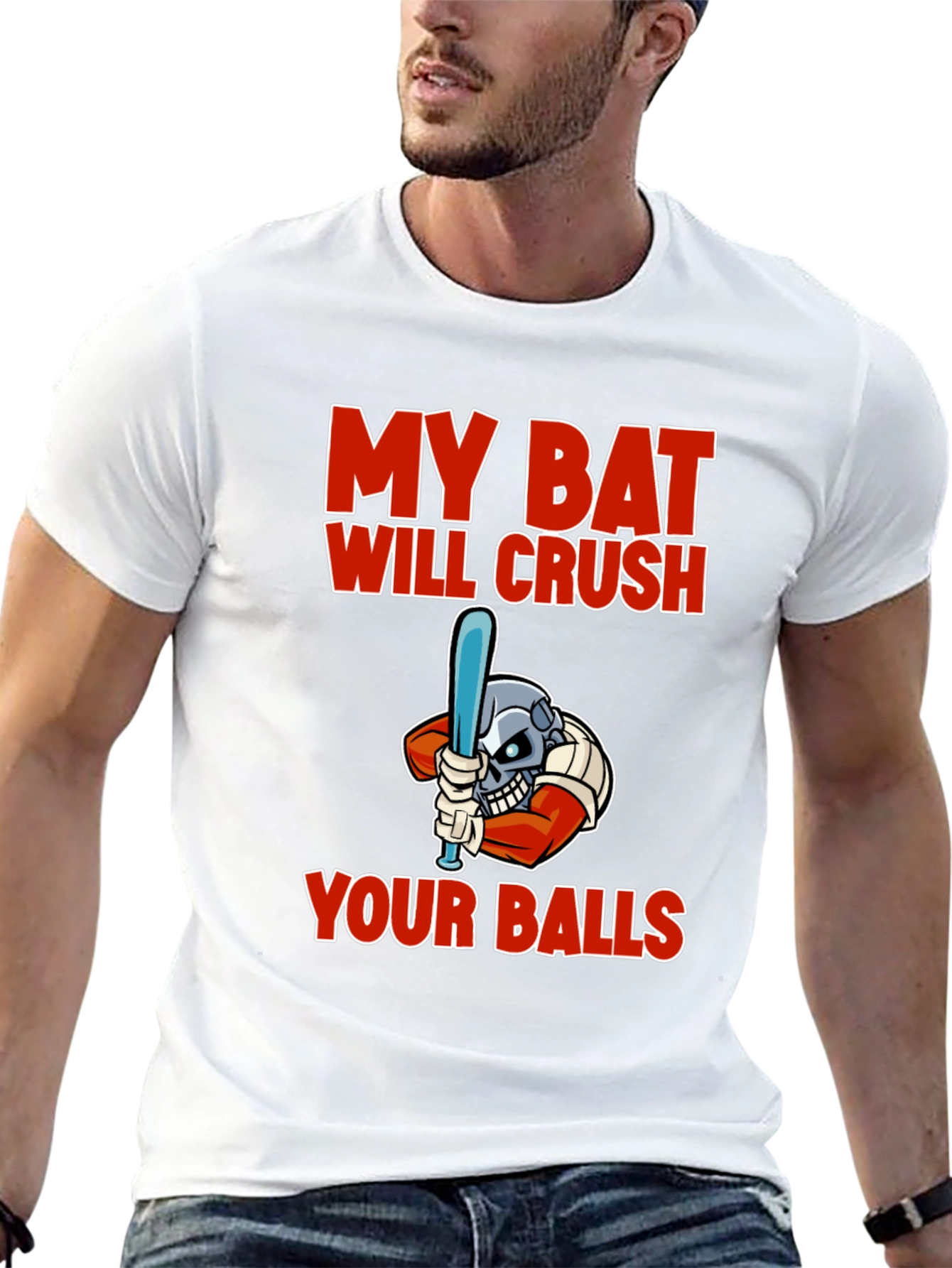 My Bat Will Crush Your Balls Graphic T-Shirt