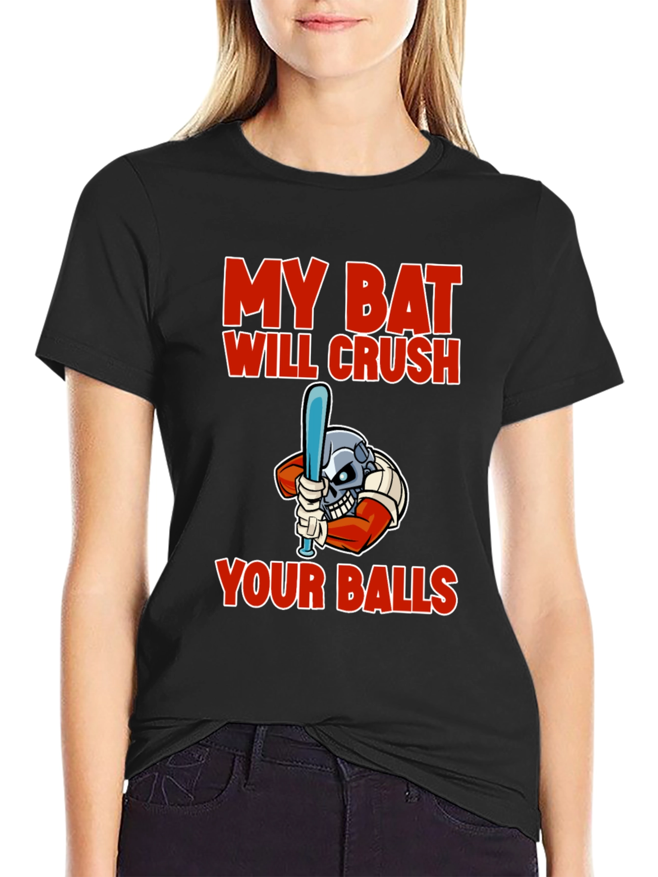 My Bat Will Crush Your Balls Graphic T-Shirt