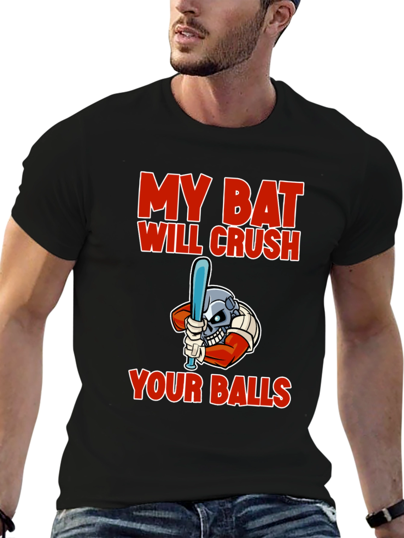 My Bat Will Crush Your Balls Graphic T-Shirt