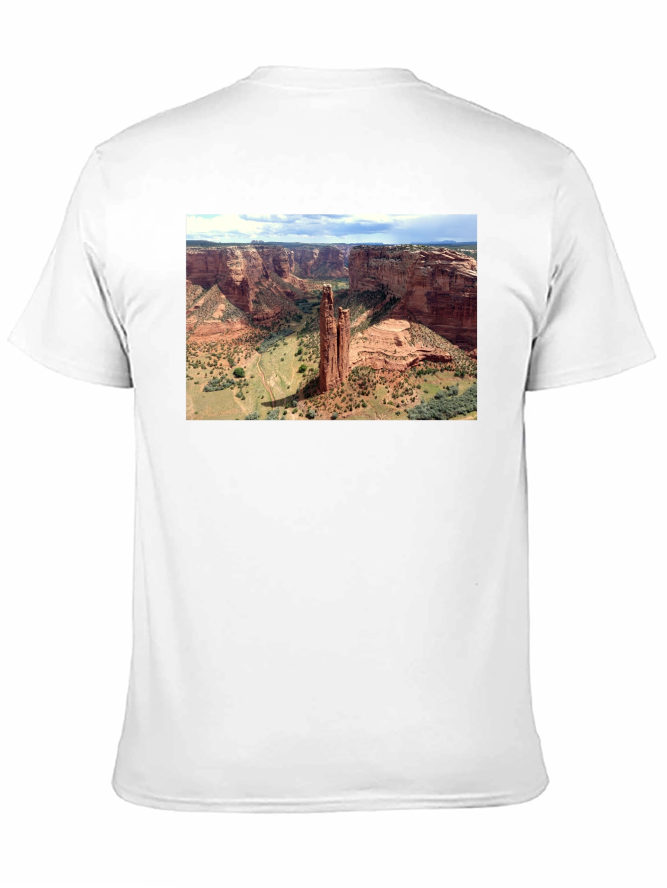 Canyon Landscape Graphic Tee - Black Cotton T-Shirt