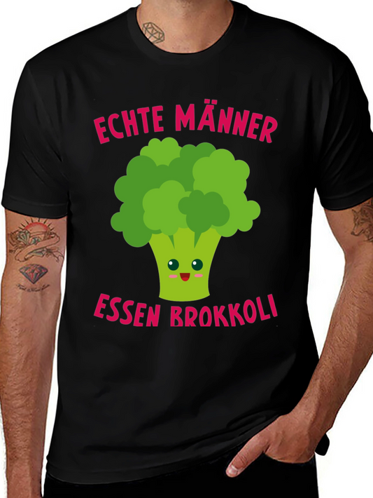 Funny Broccoli T-Shirt - Echte Männer Essen Brokkoli